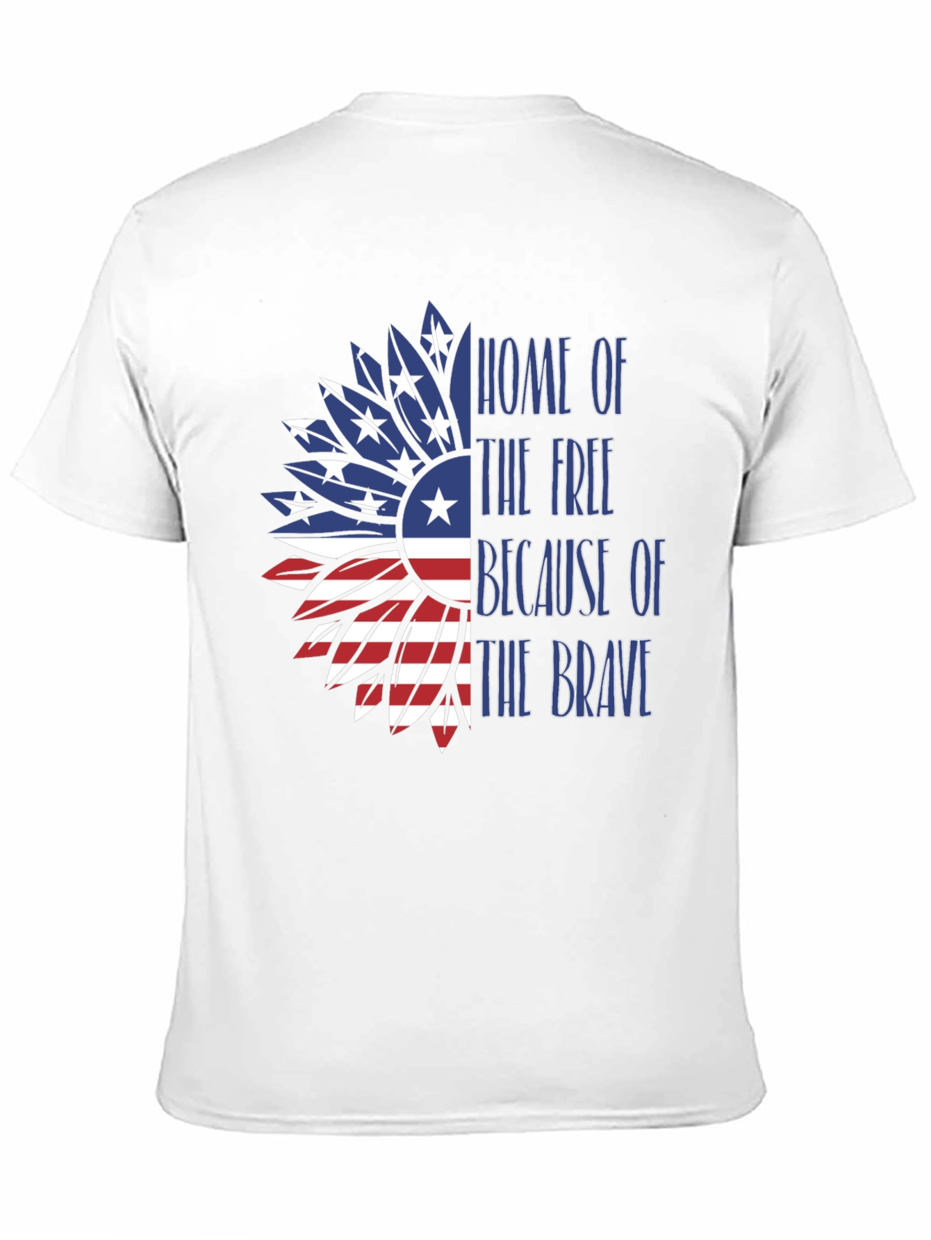 Patriotic Sunflower USA Flag T-Shirt