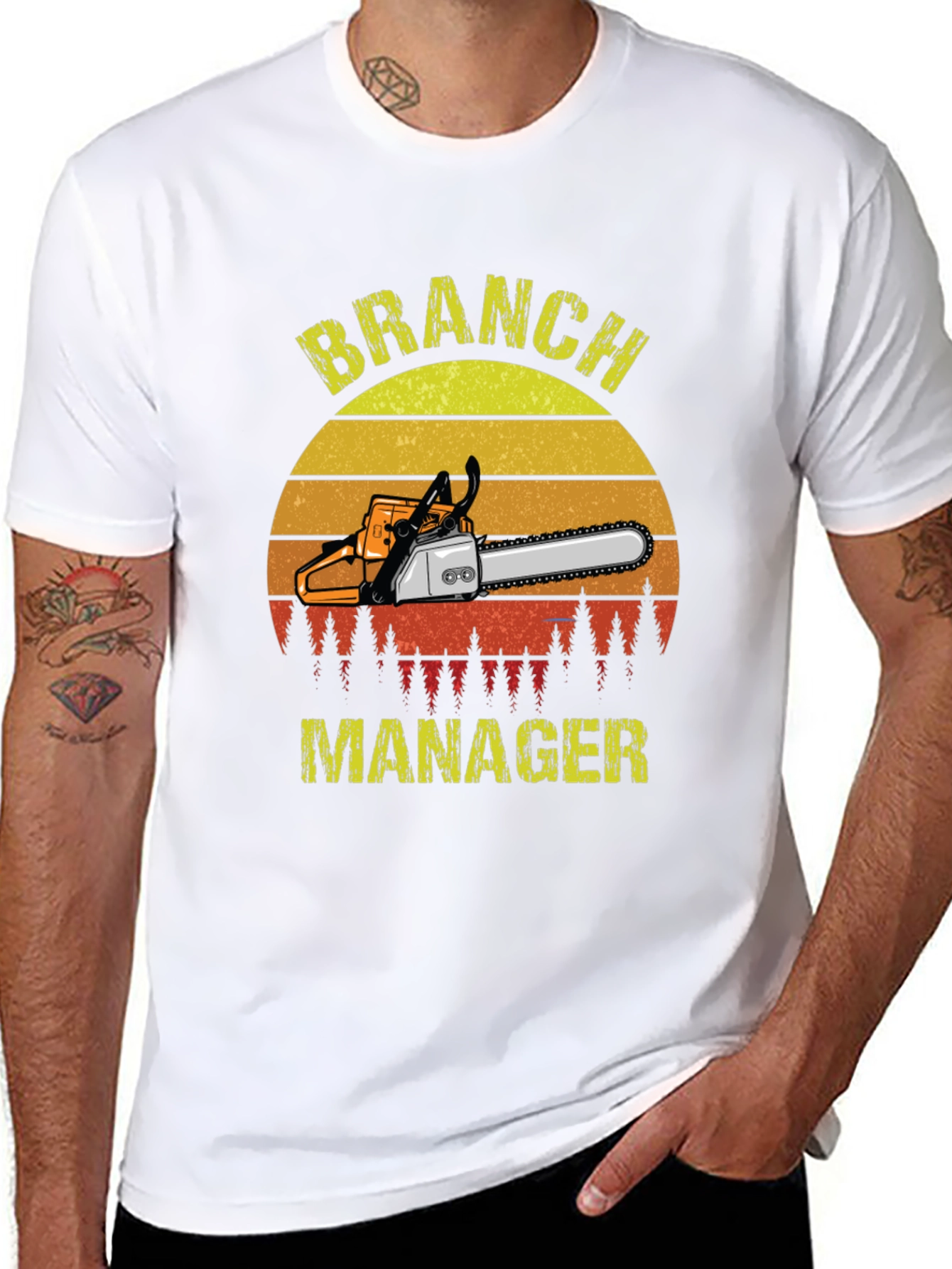 Branch Manager Chainsaw Graphic T-Shirt