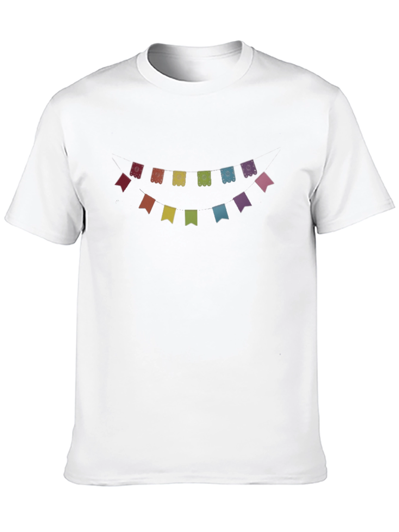 Festive Papel Picado Design Black T-Shirt