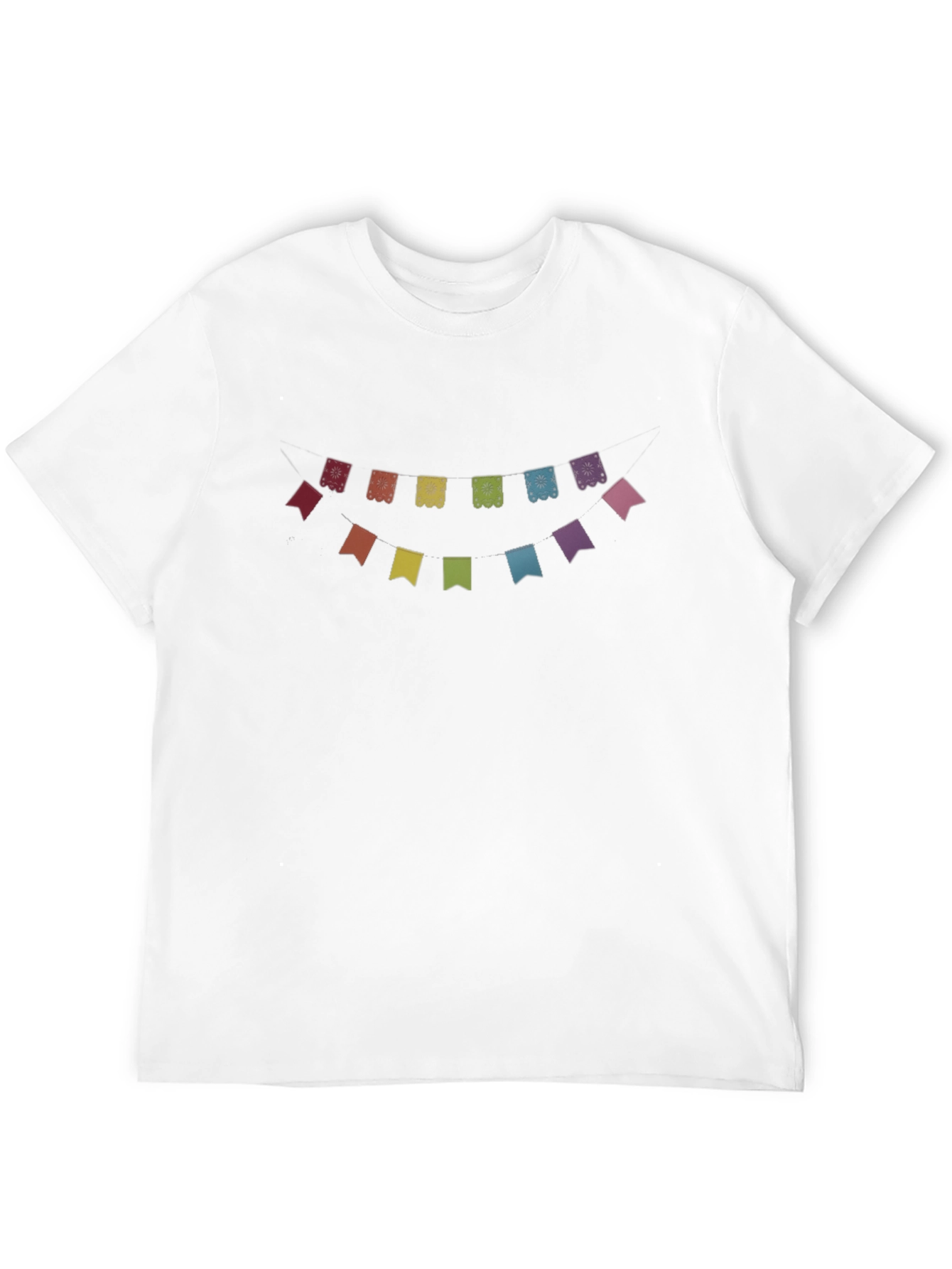 Festive Papel Picado Design Black T-Shirt