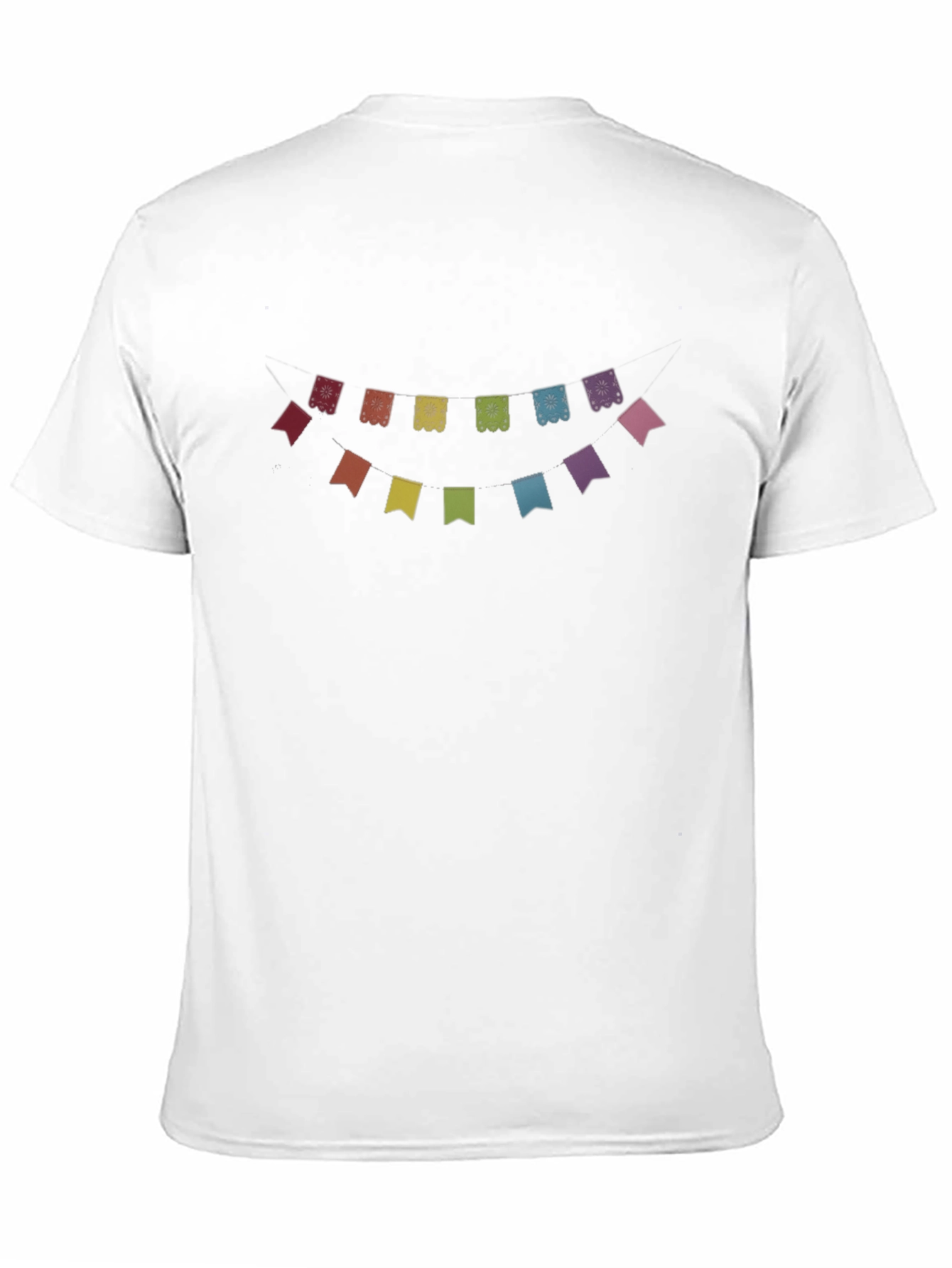 Festive Papel Picado Design Black T-Shirt