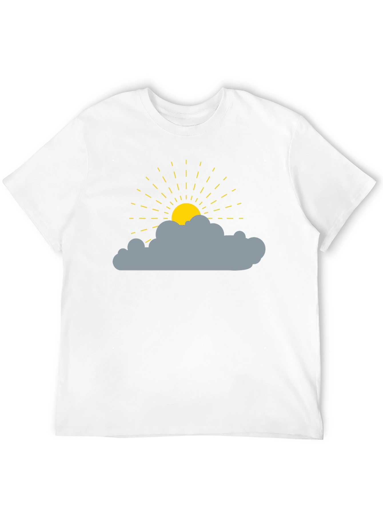 Sunny Day Cloud Graphic Tee - Black