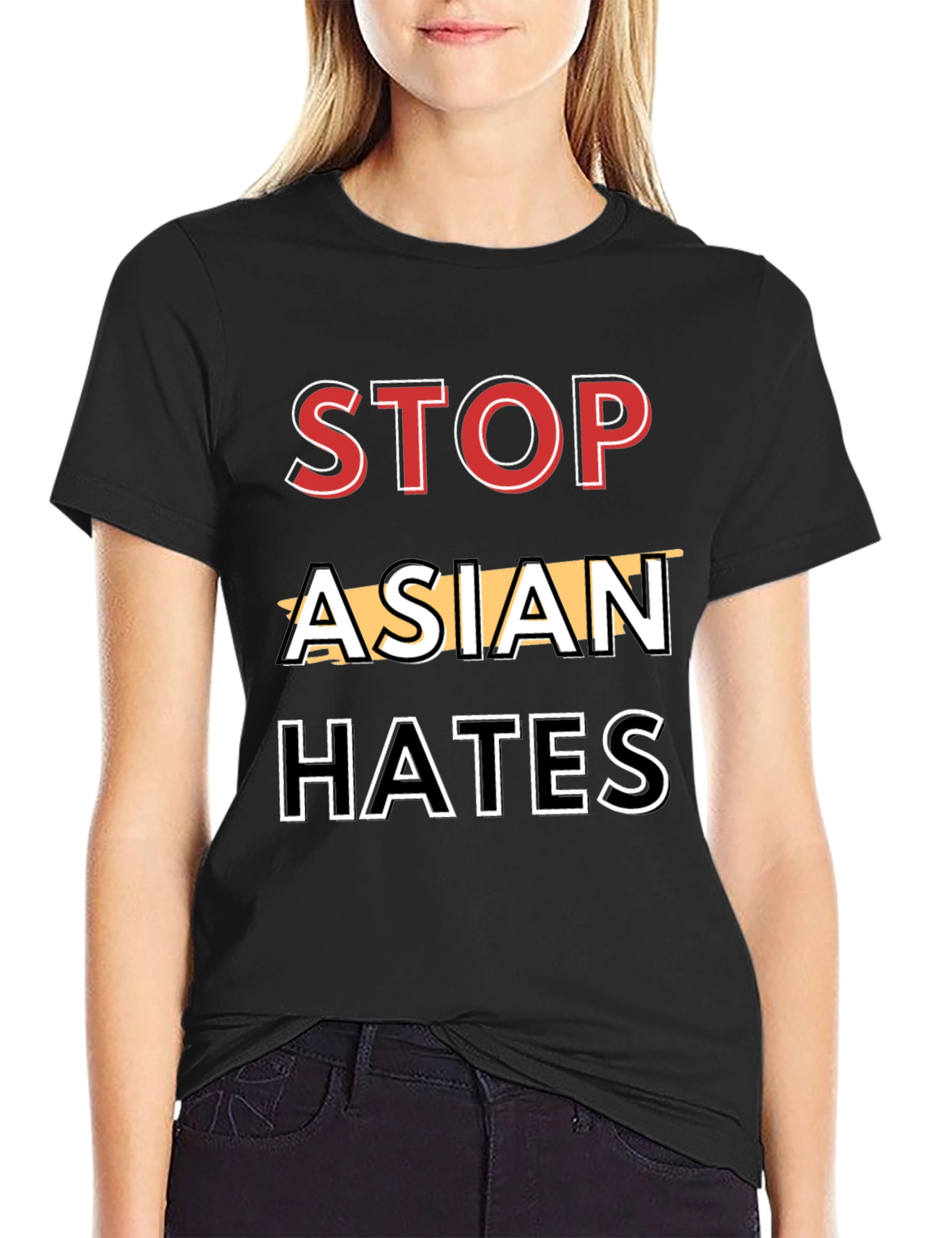 Stop Asian Hate T-Shirt Black