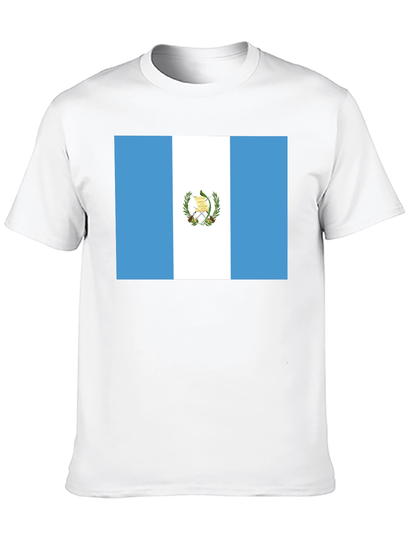 Guatemala Flag T-Shirt - Black Cotton Tee