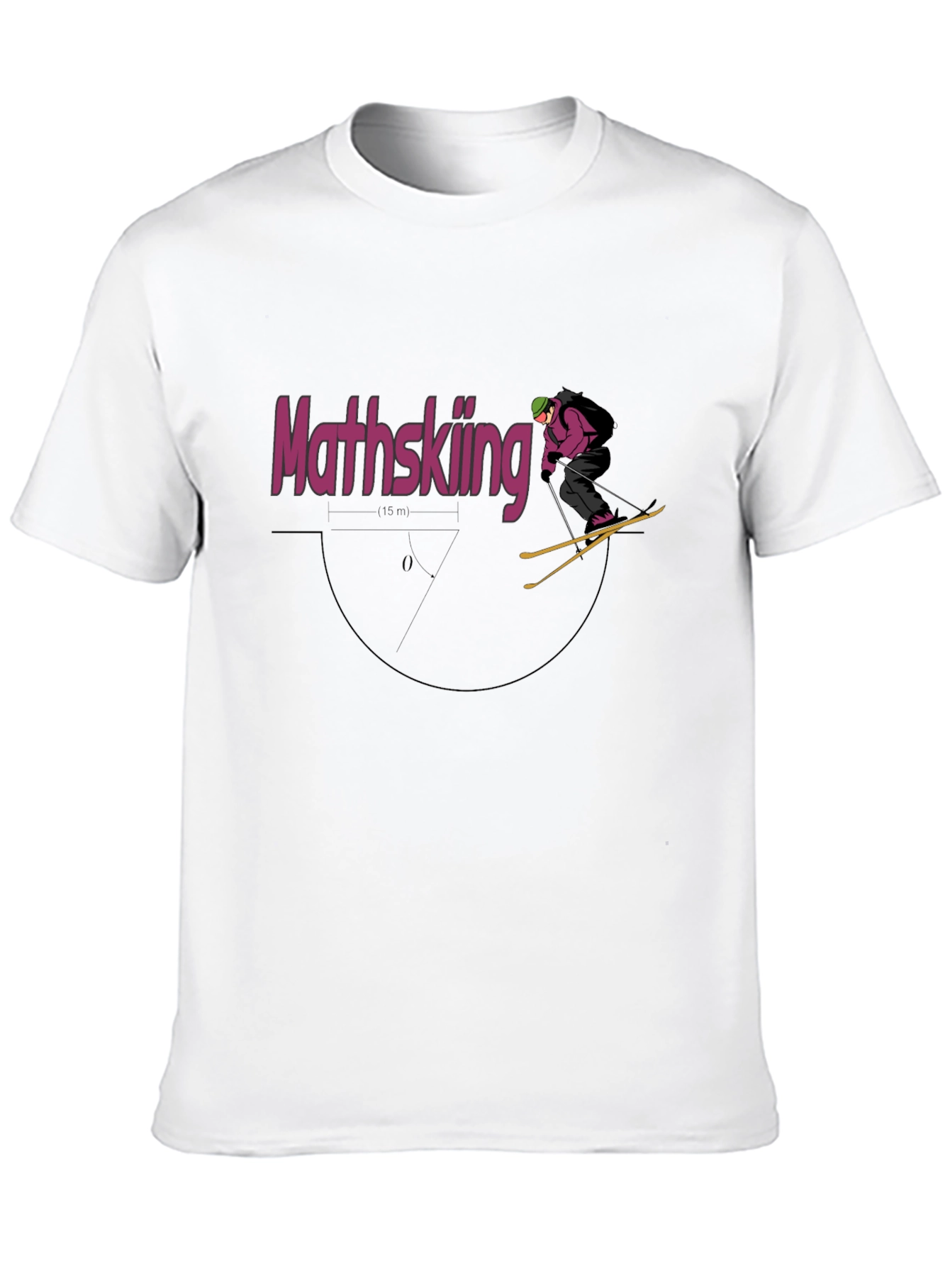 Math Skiing Graphic Tee - Black