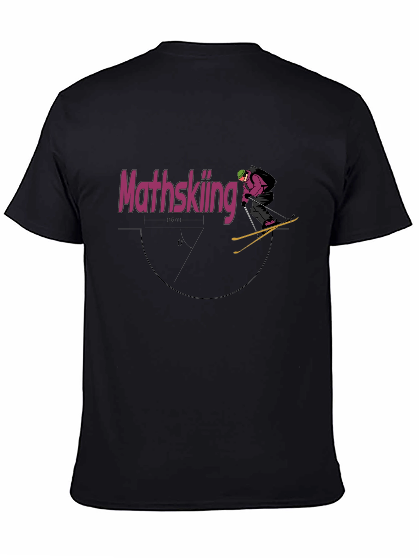 Math Skiing Graphic Tee - Black