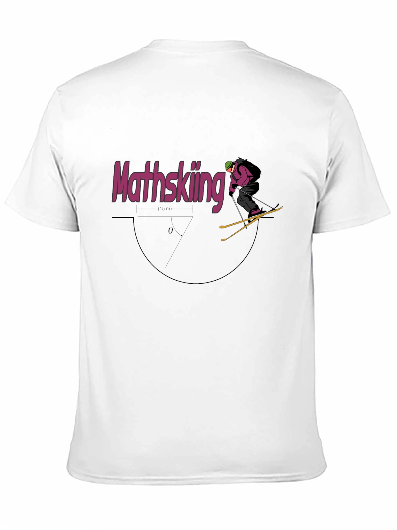 Math Skiing Graphic Tee - Black