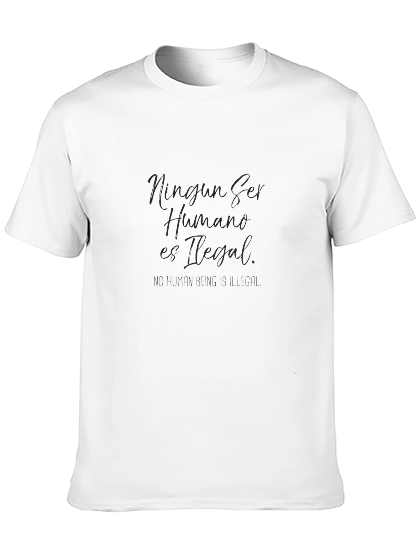 Statement Black T-Shirt: Human Rights Message