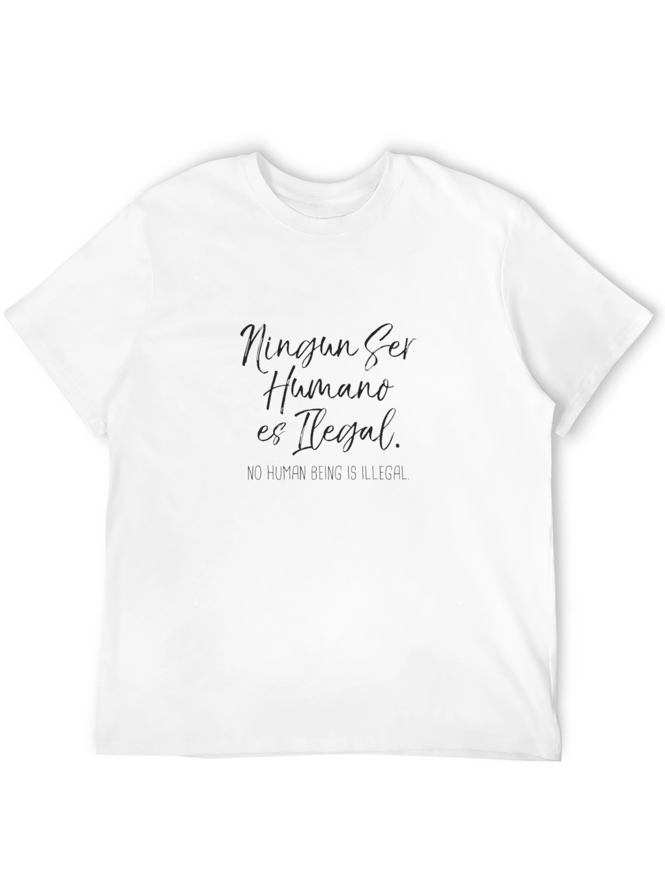 Statement Black T-Shirt: Human Rights Message
