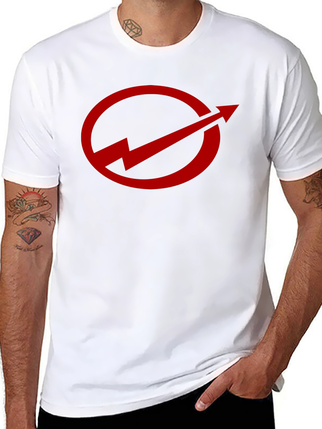 Red Arrow Graphic Black T-Shirt