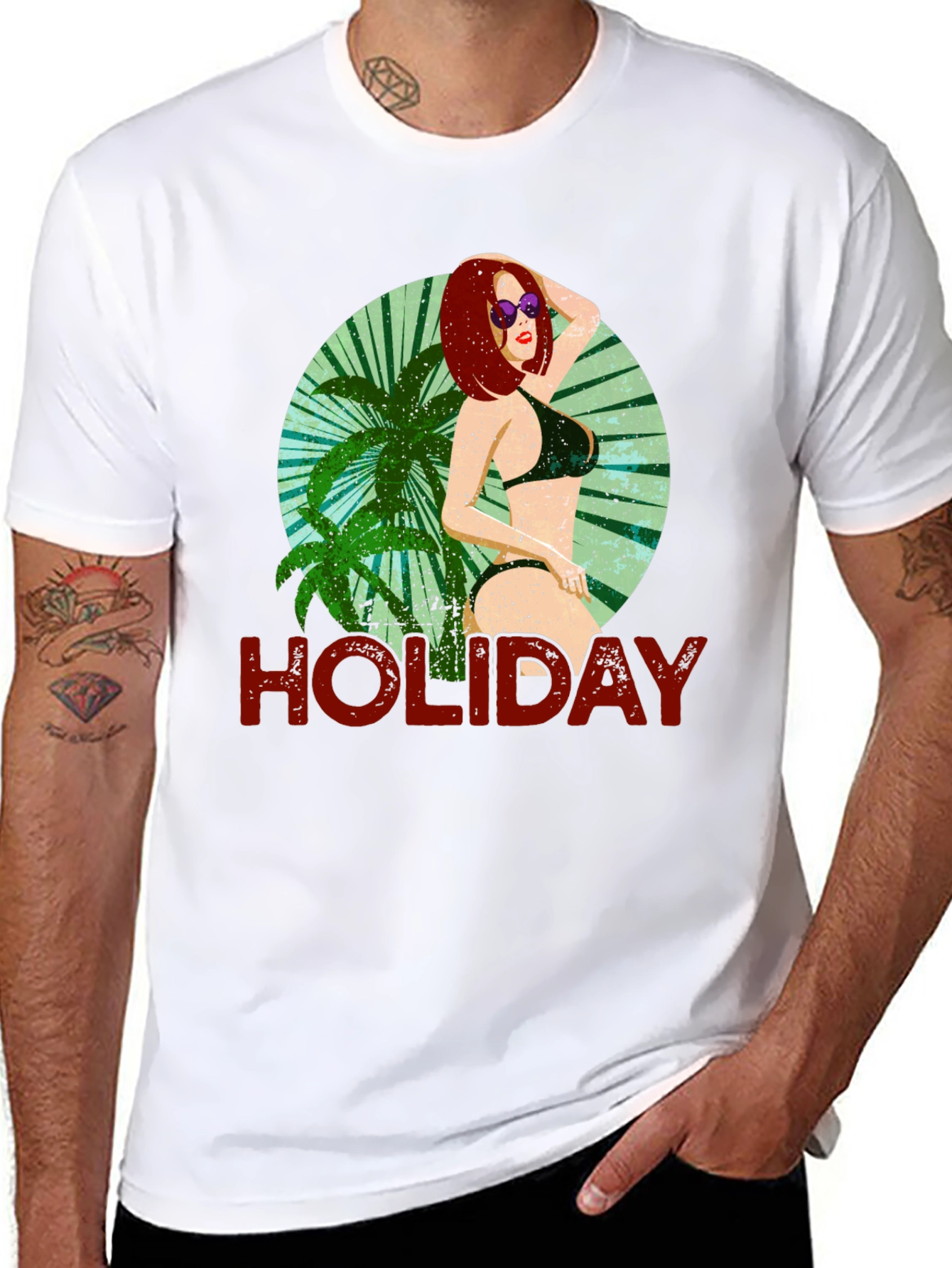 Holiday Graphic Tee - Tropical Beach Vibes