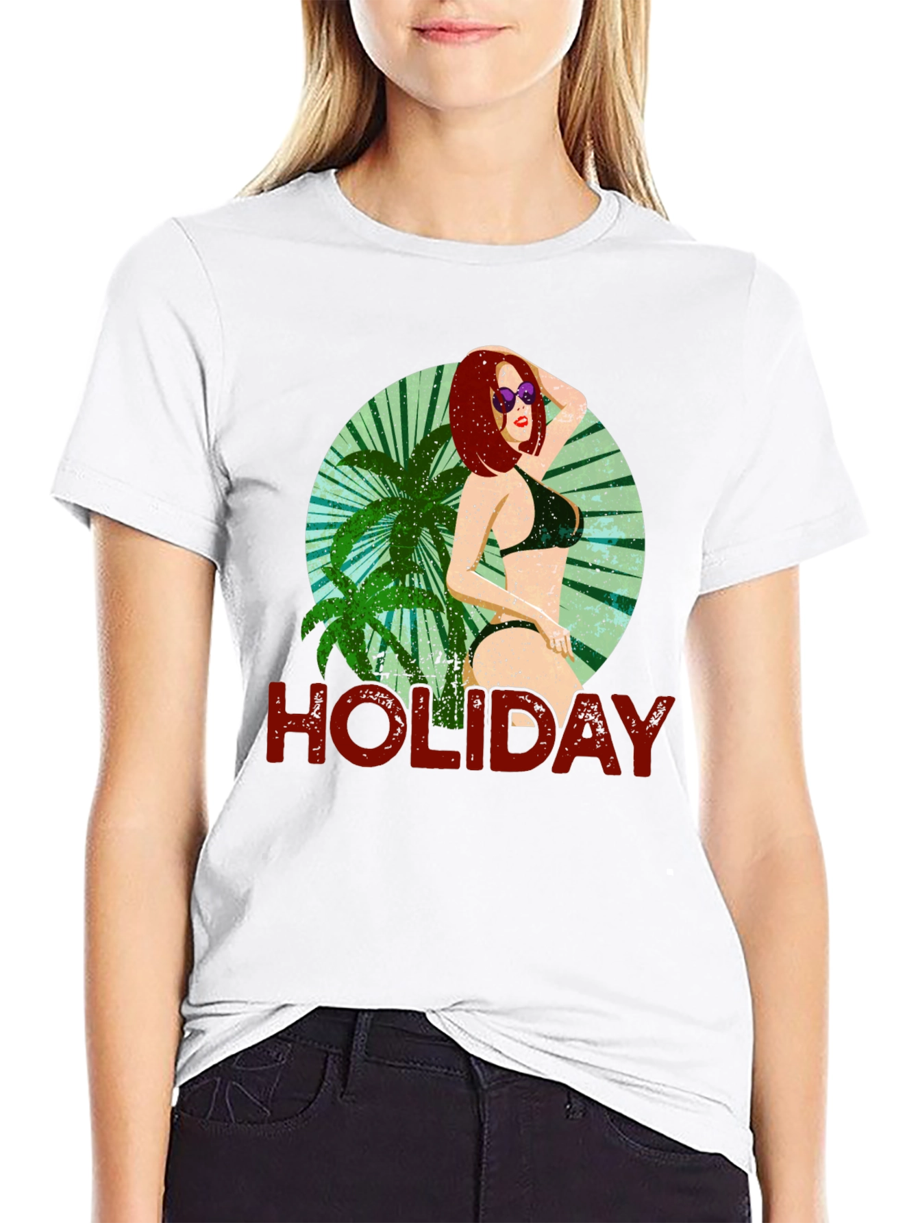 Holiday Graphic Tee - Tropical Beach Vibes