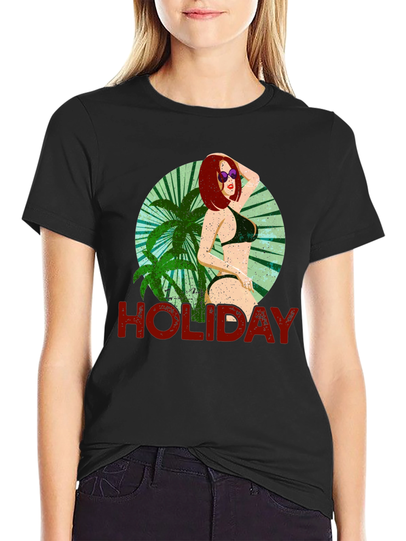 Holiday Graphic Tee - Tropical Beach Vibes