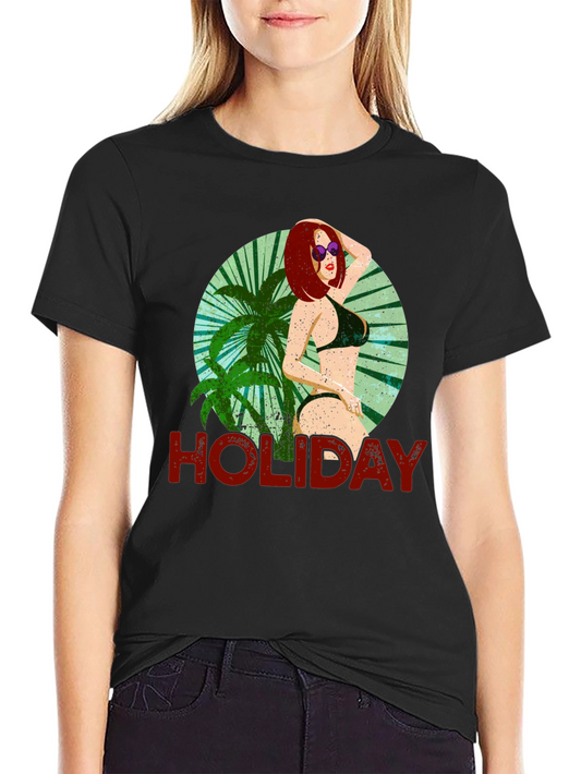 Holiday Graphic Tee - Tropical Beach Vibes