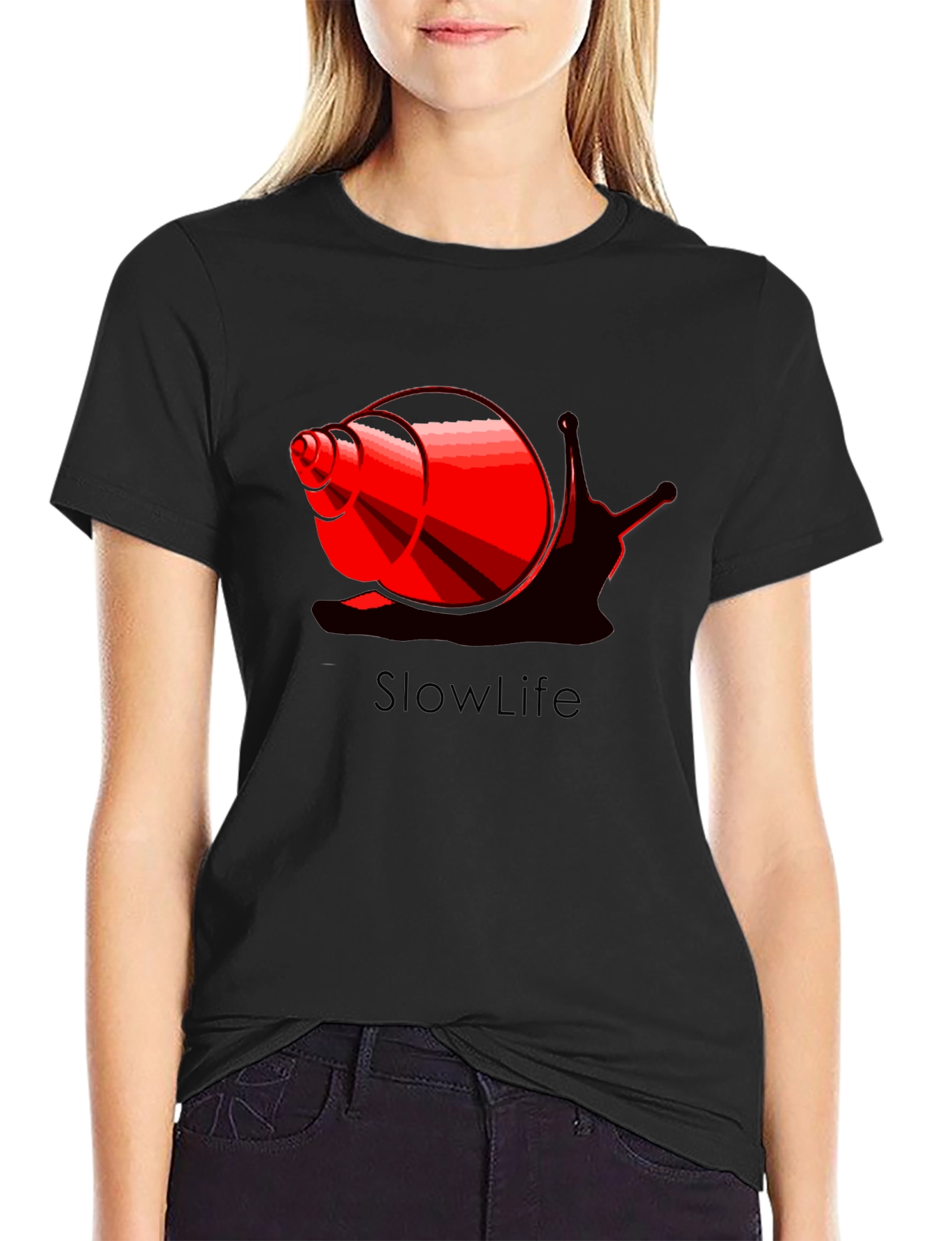 Slowlife Snail Graphic Black T-Shirt