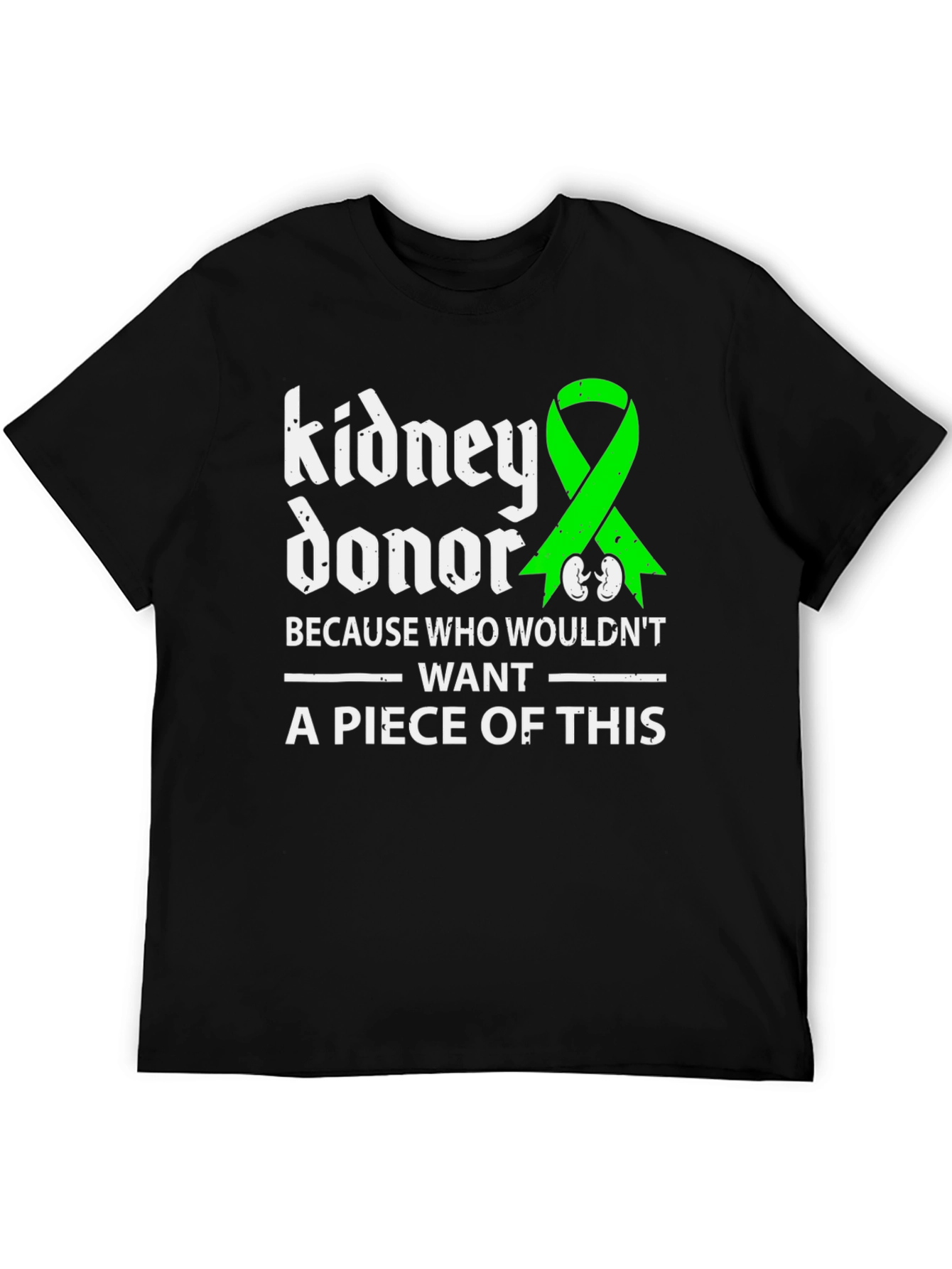 Kidney Donor Awareness T-Shirt - Green Ribbon