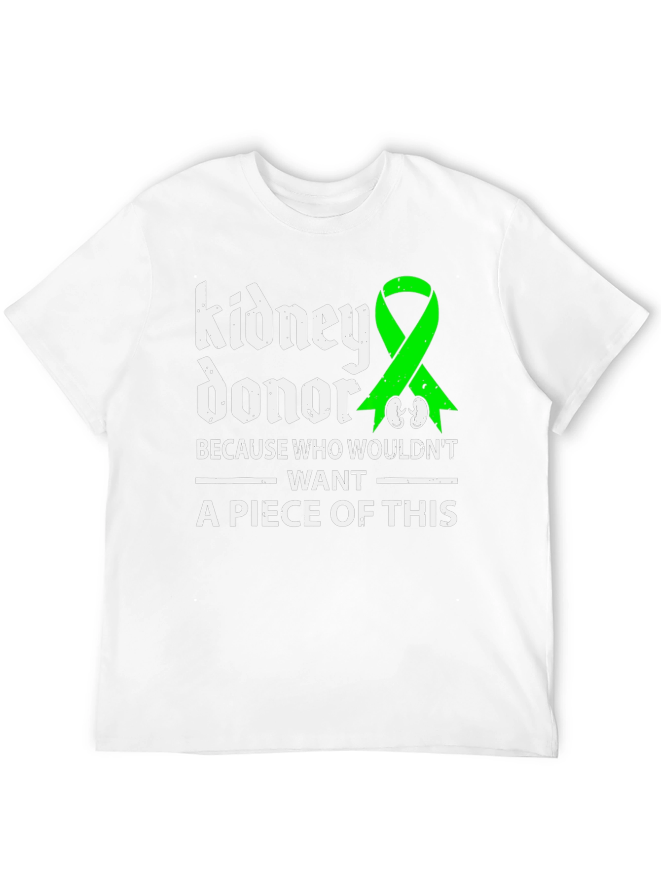 Kidney Donor Awareness T-Shirt - Green Ribbon
