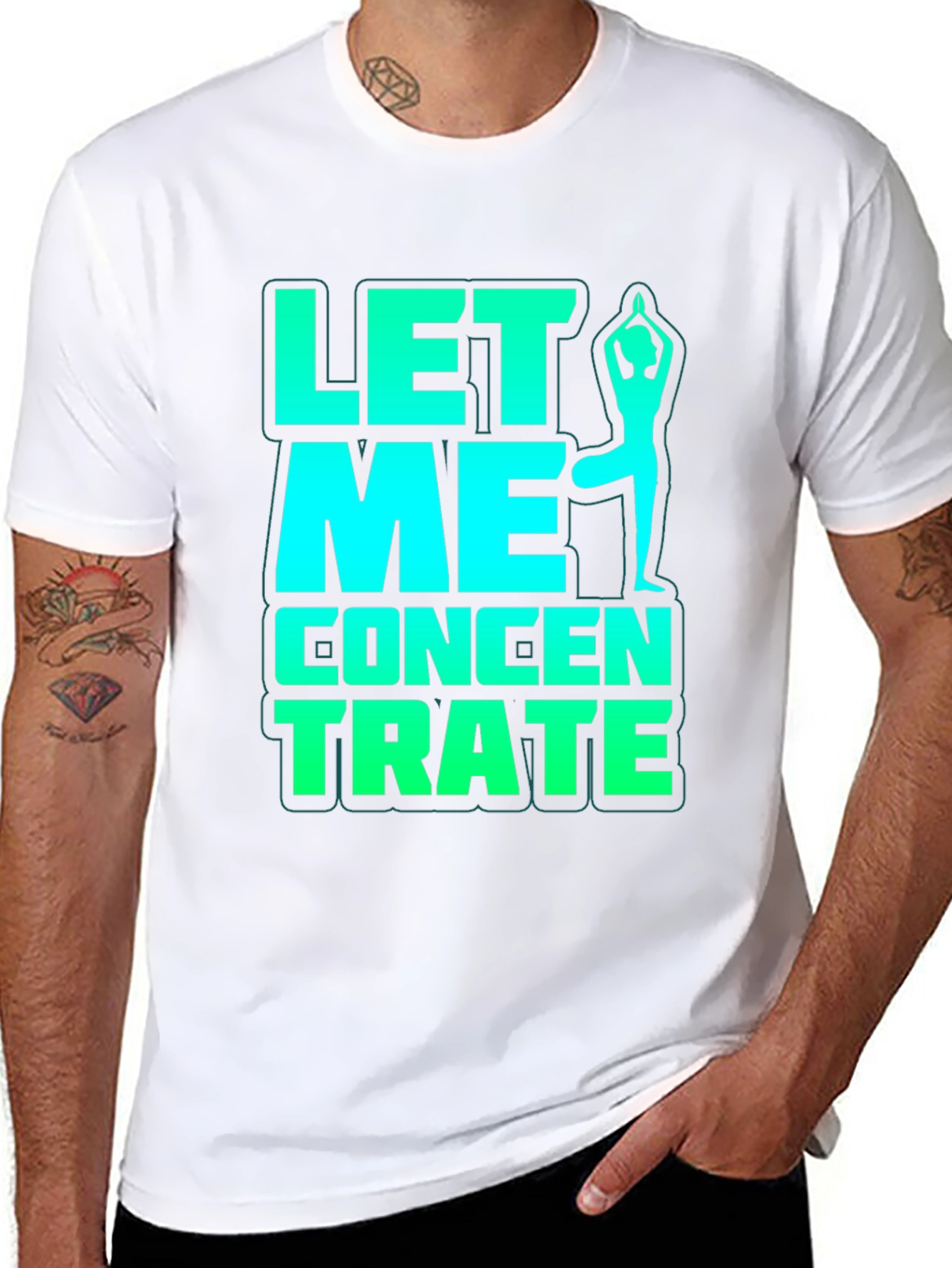 Let Me Concentrate Yoga Pose Graphic Tee