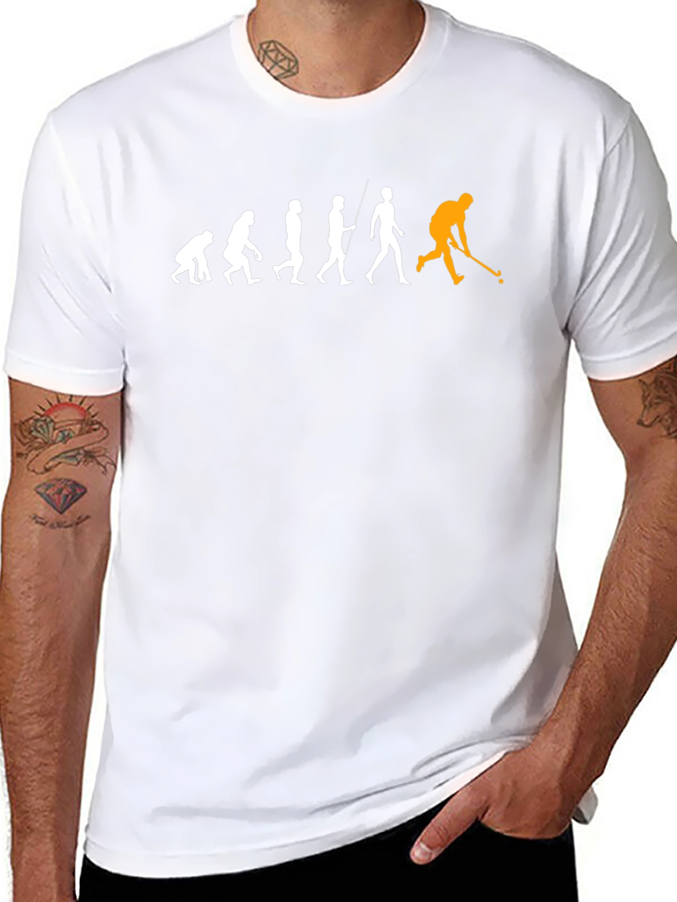 Evolution of Hockey Black T-Shirt