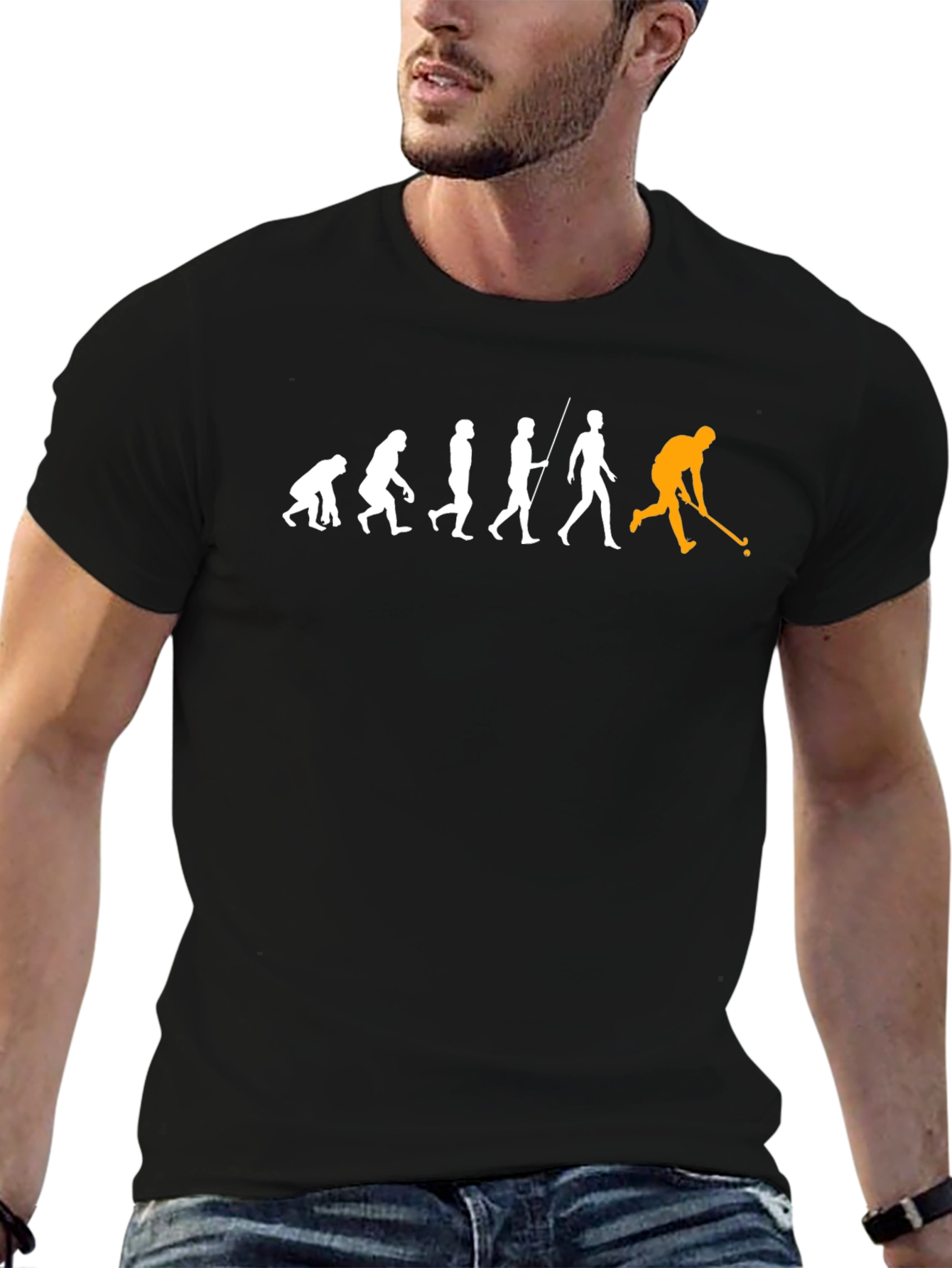 Evolution of Hockey Black T-Shirt