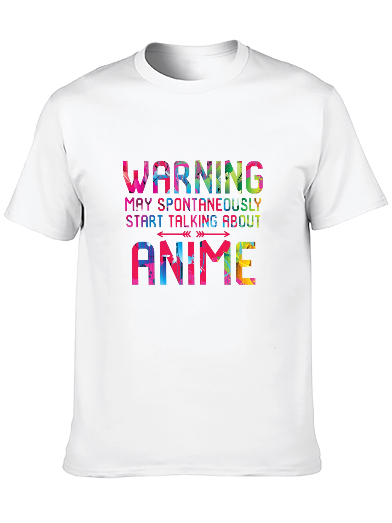 Warning Anime T-Shirt - Spontaneously Talking Novelty Tee