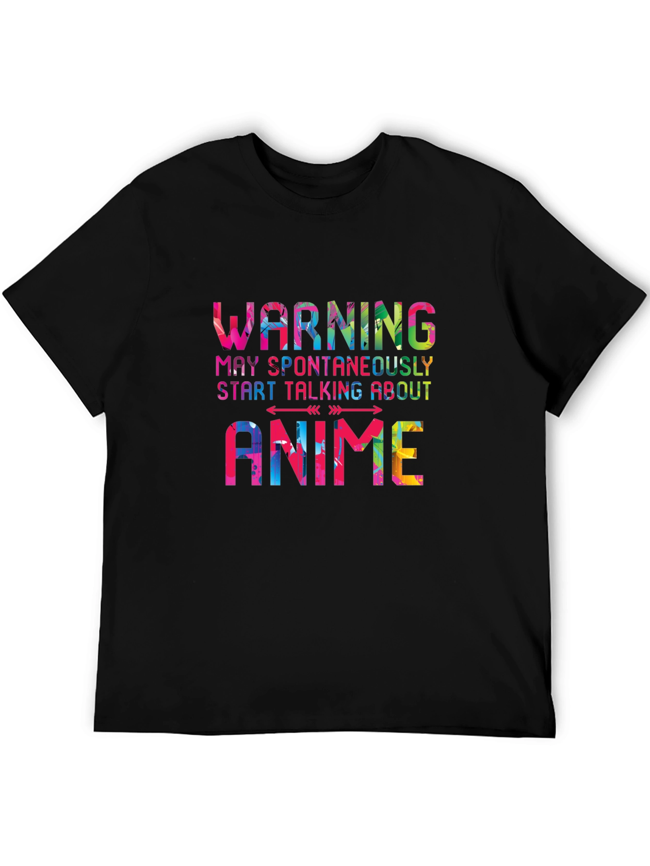 Warning Anime T-Shirt - Spontaneously Talking Novelty Tee