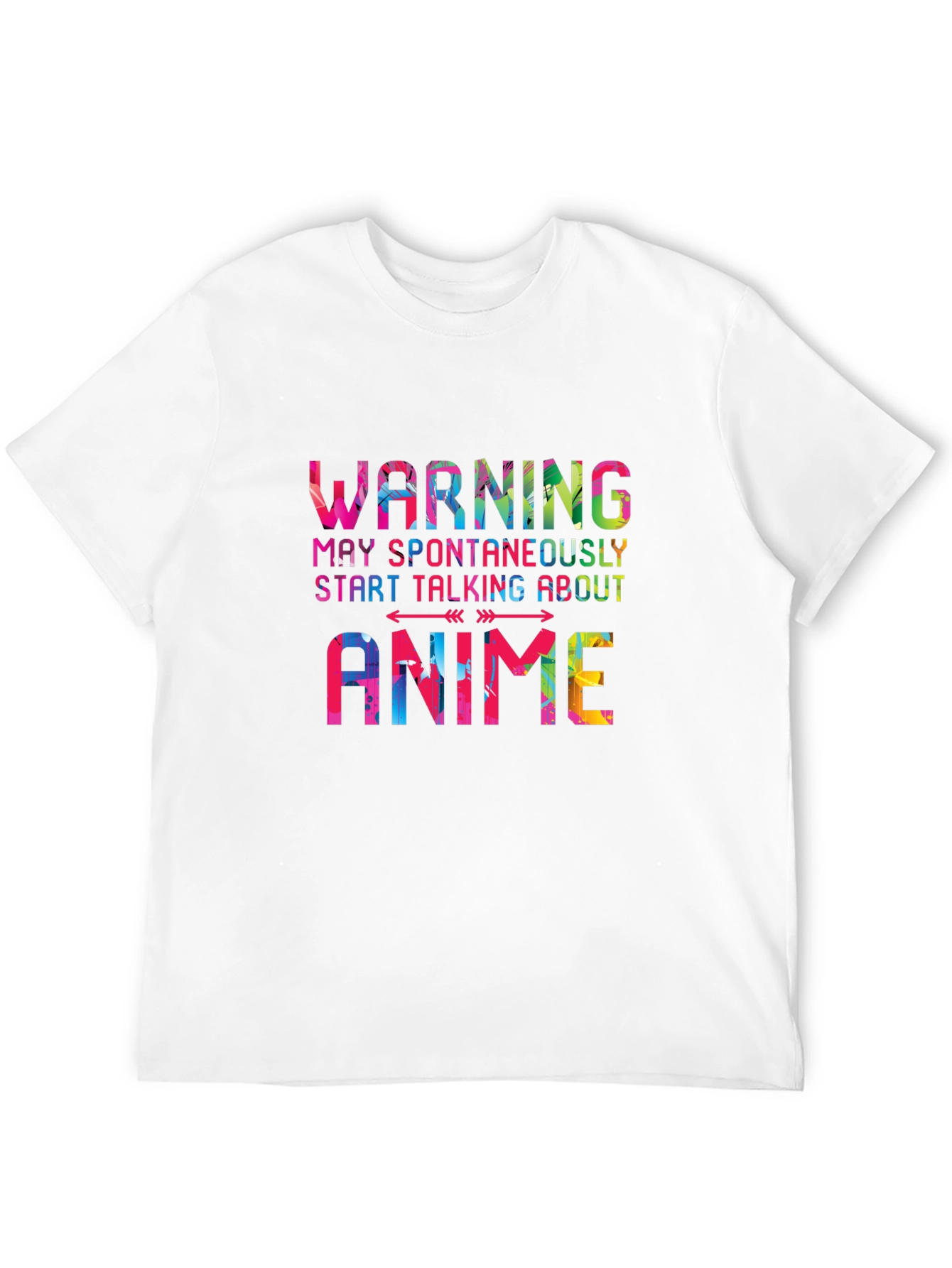 Warning Anime T-Shirt - Spontaneously Talking Novelty Tee