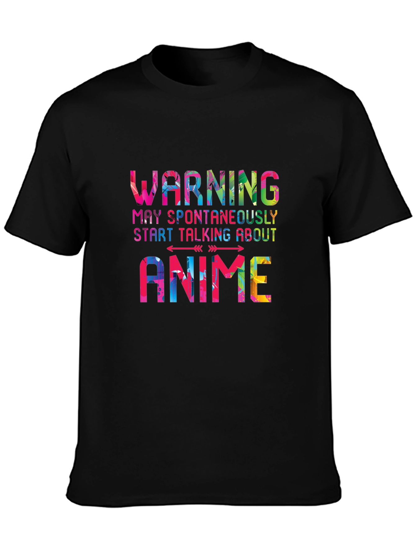 Warning Anime T-Shirt - Spontaneously Talking Novelty Tee