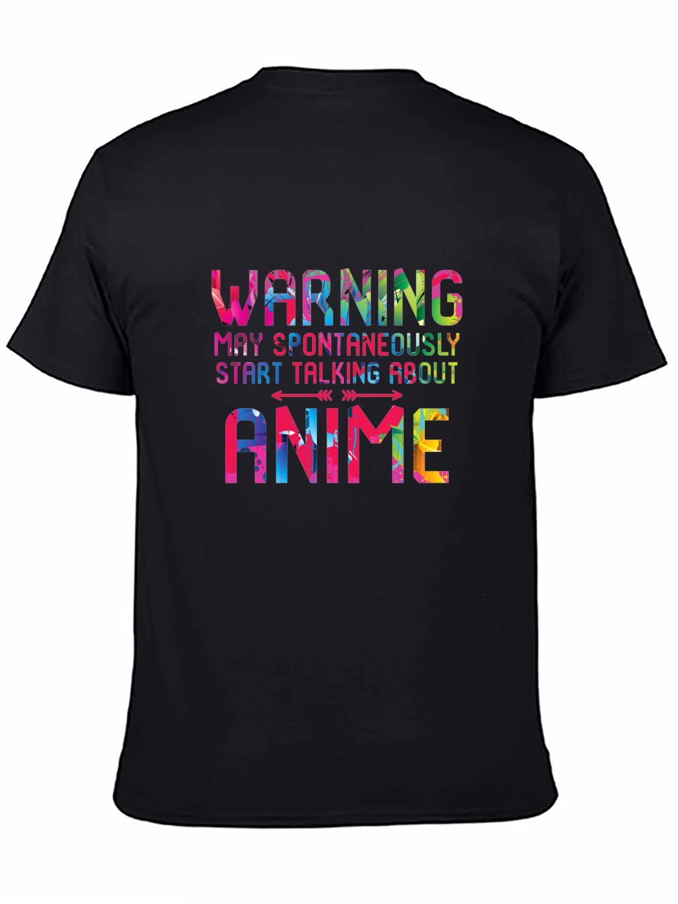 Warning Anime T-Shirt - Spontaneously Talking Novelty Tee