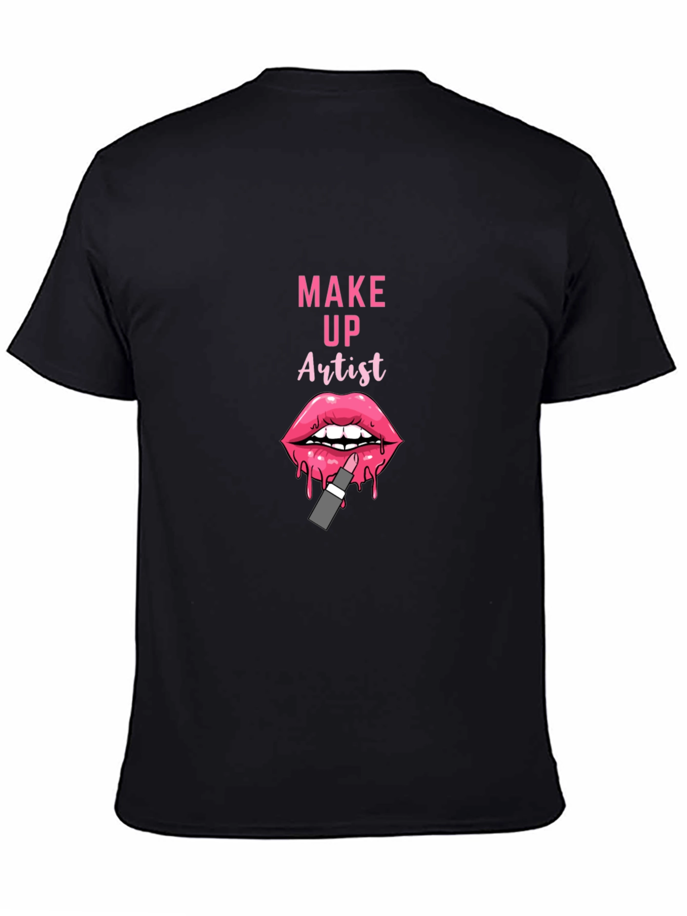 Makeup Artist T-Shirt - Pink Lips Design