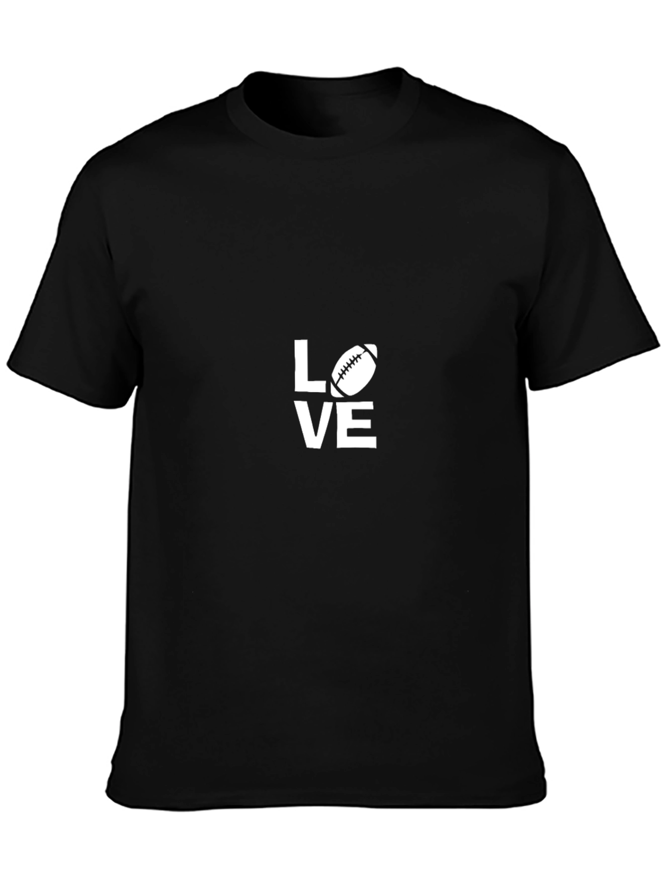 Love Football T-Shirt - Black Tee