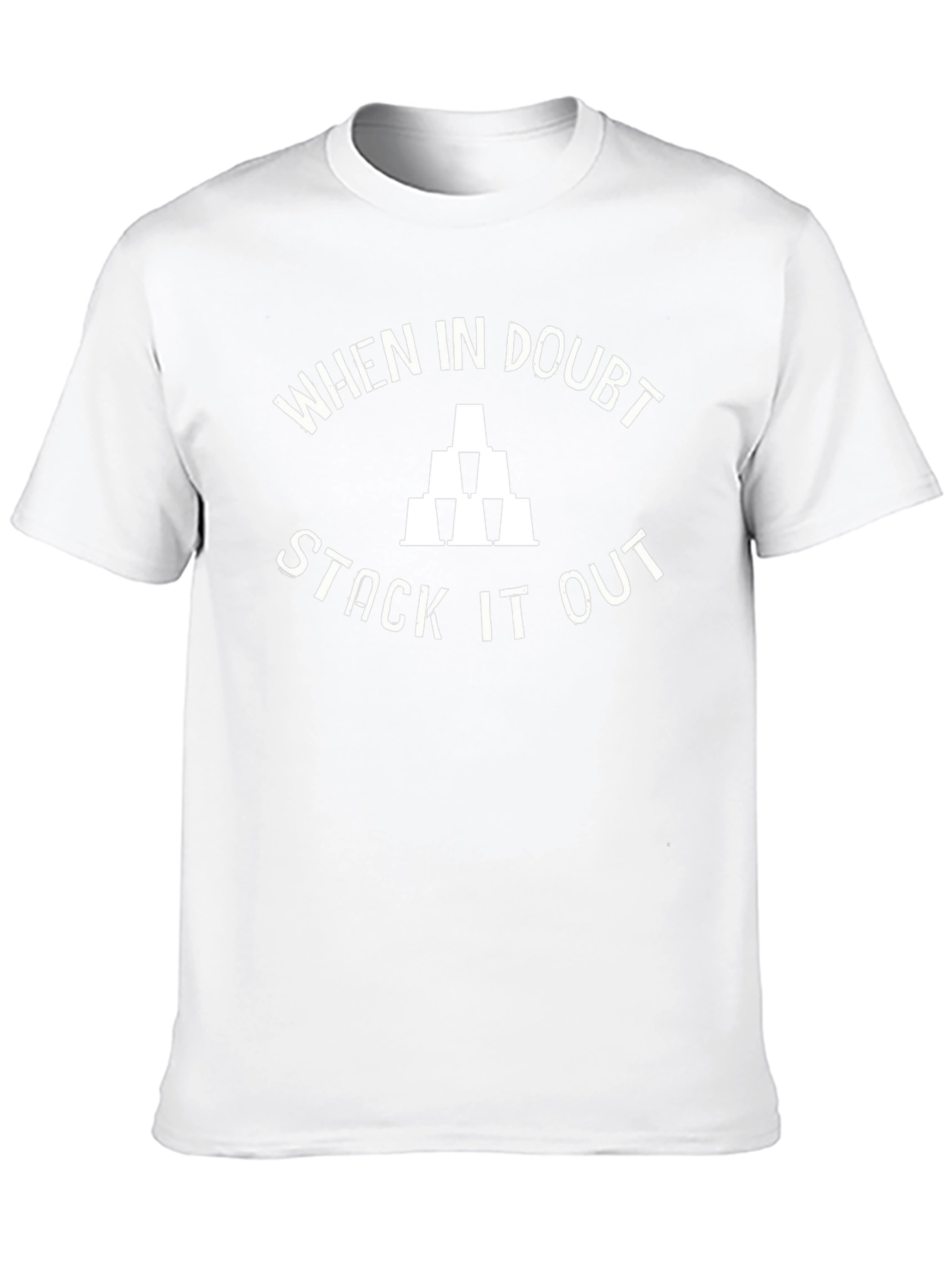 Stack It Out T-Shirt - Funny Cup Stacking Tee