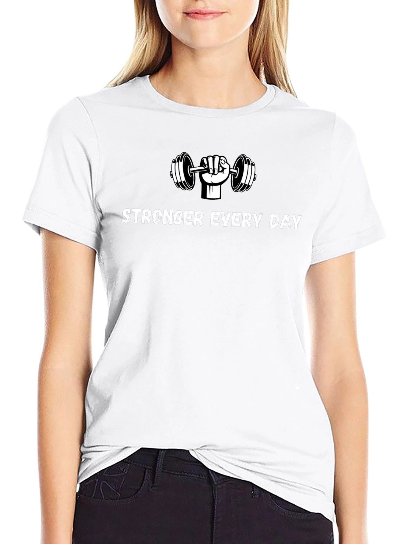 Stronger Every Day Graphic T-Shirt - Black