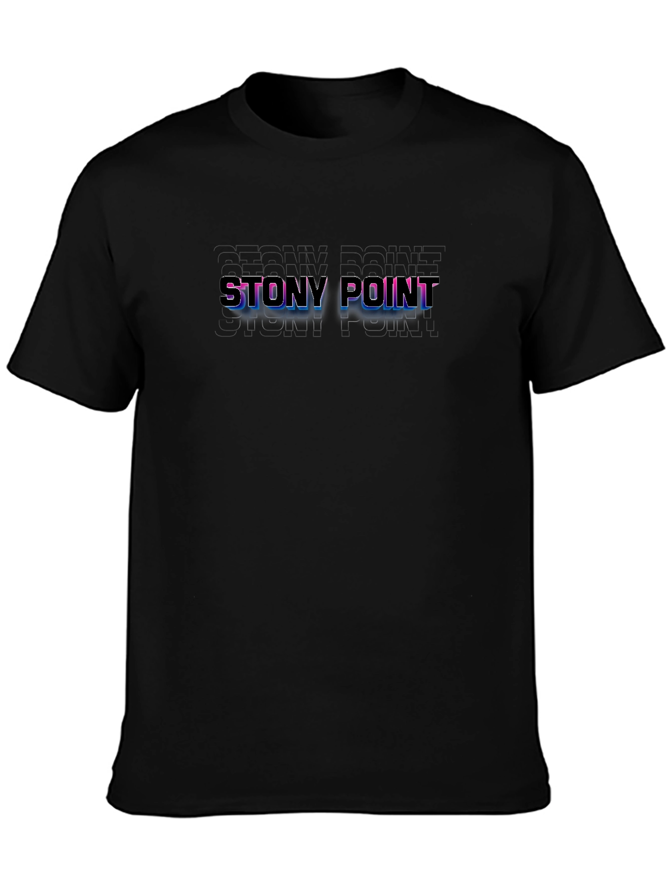 Stony Point Graphic Tee - Retro Style Black T-Shirt