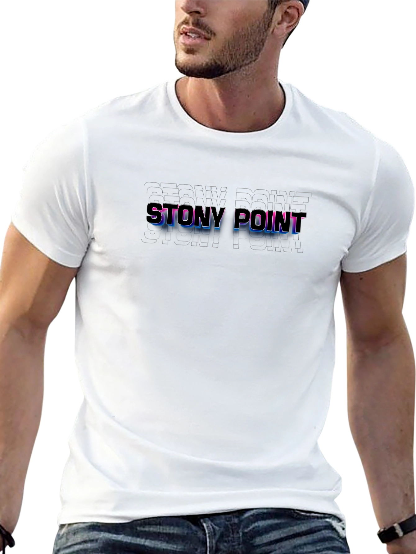 Stony Point Graphic Tee - Retro Style Black T-Shirt