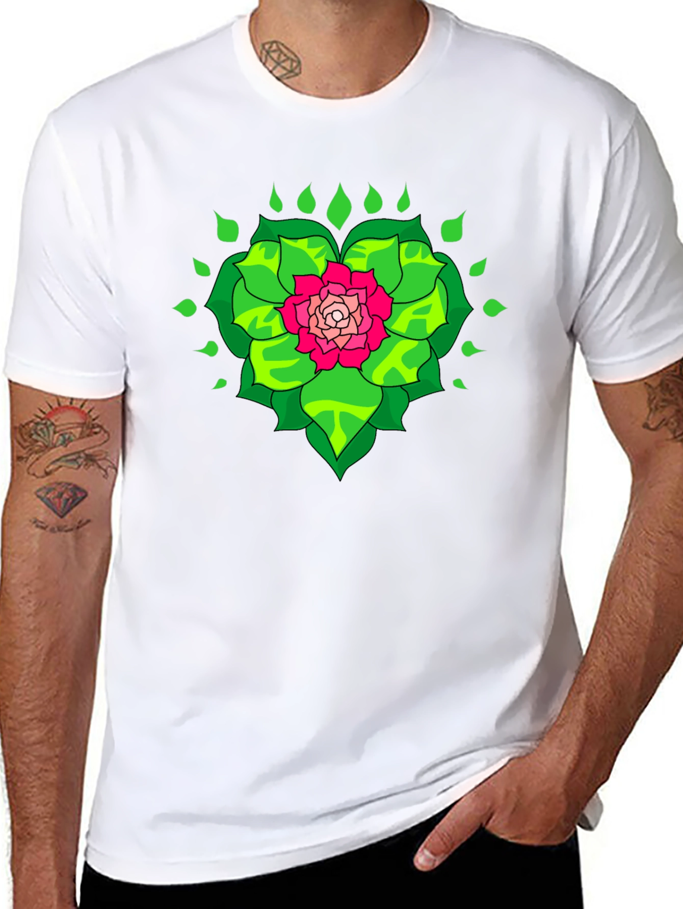 Botanical Blossom Graphic Tee - Black