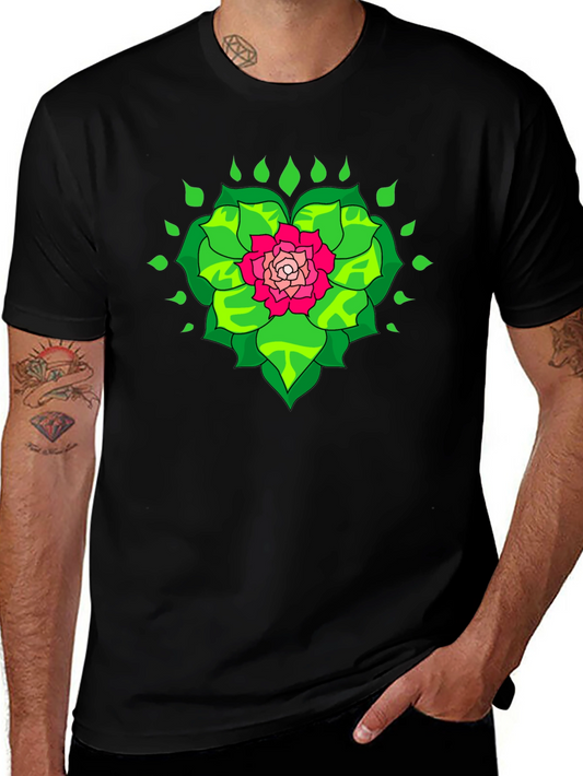 Botanical Blossom Graphic Tee - Black