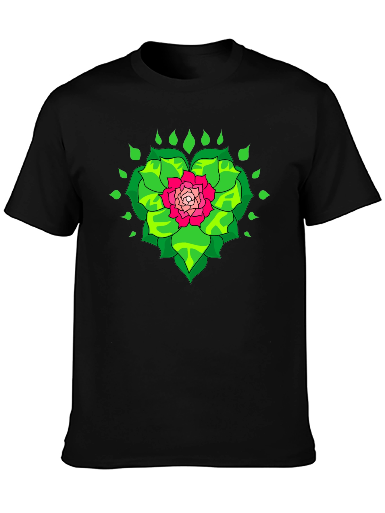 Botanical Blossom Graphic Tee - Black