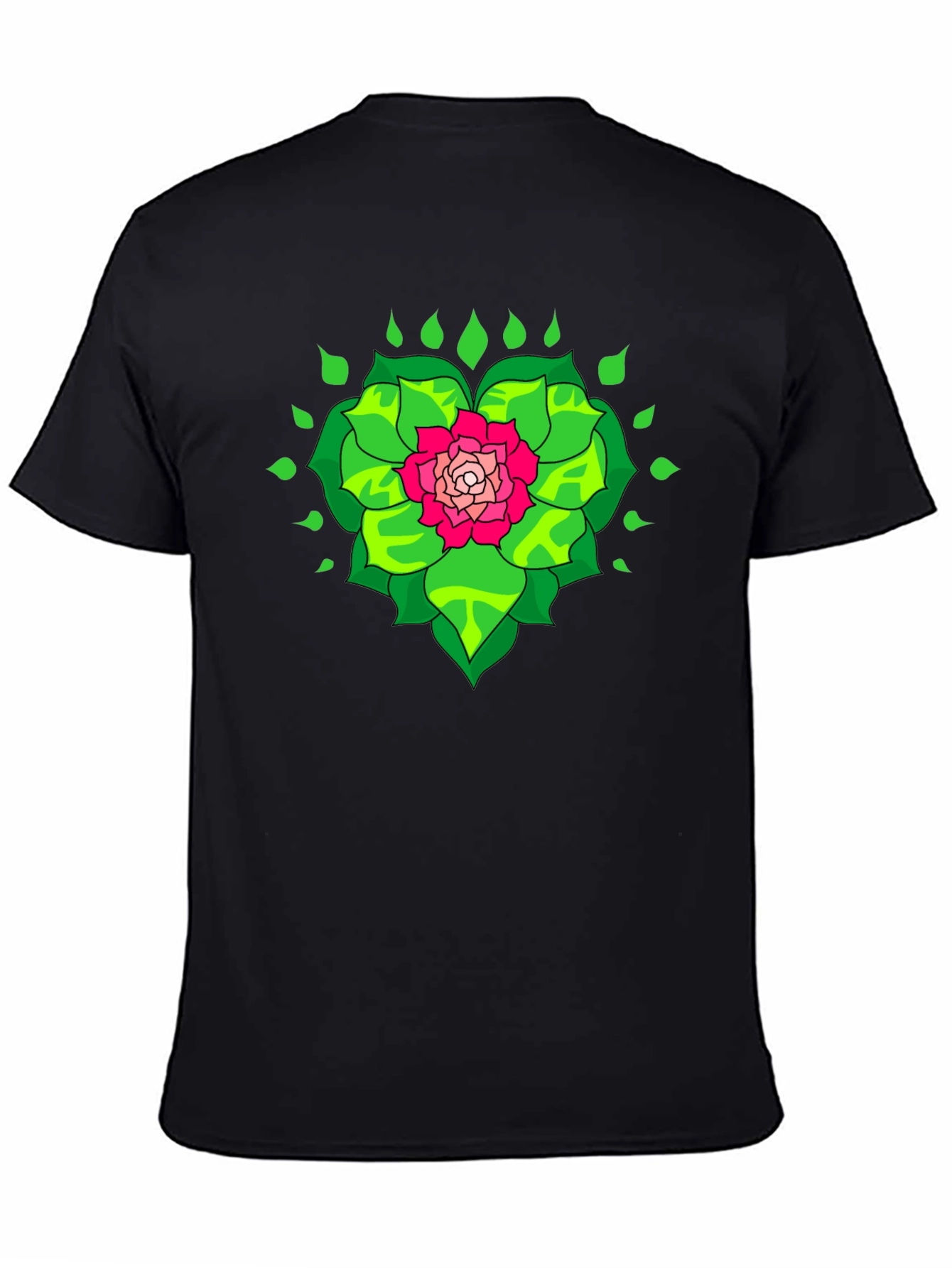 Botanical Blossom Graphic Tee - Black