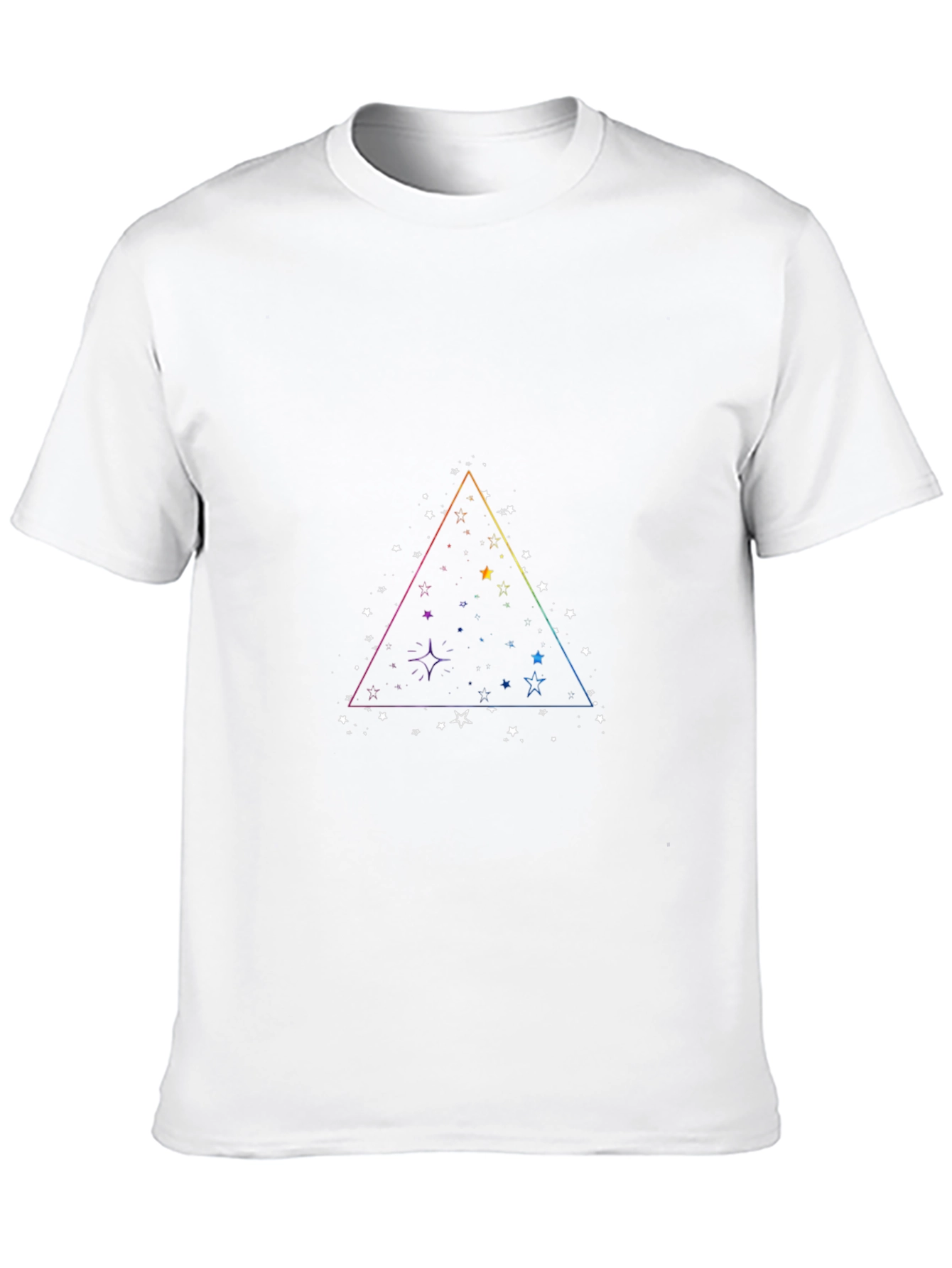 Rainbow Starry Prism Graphic Tee - Black