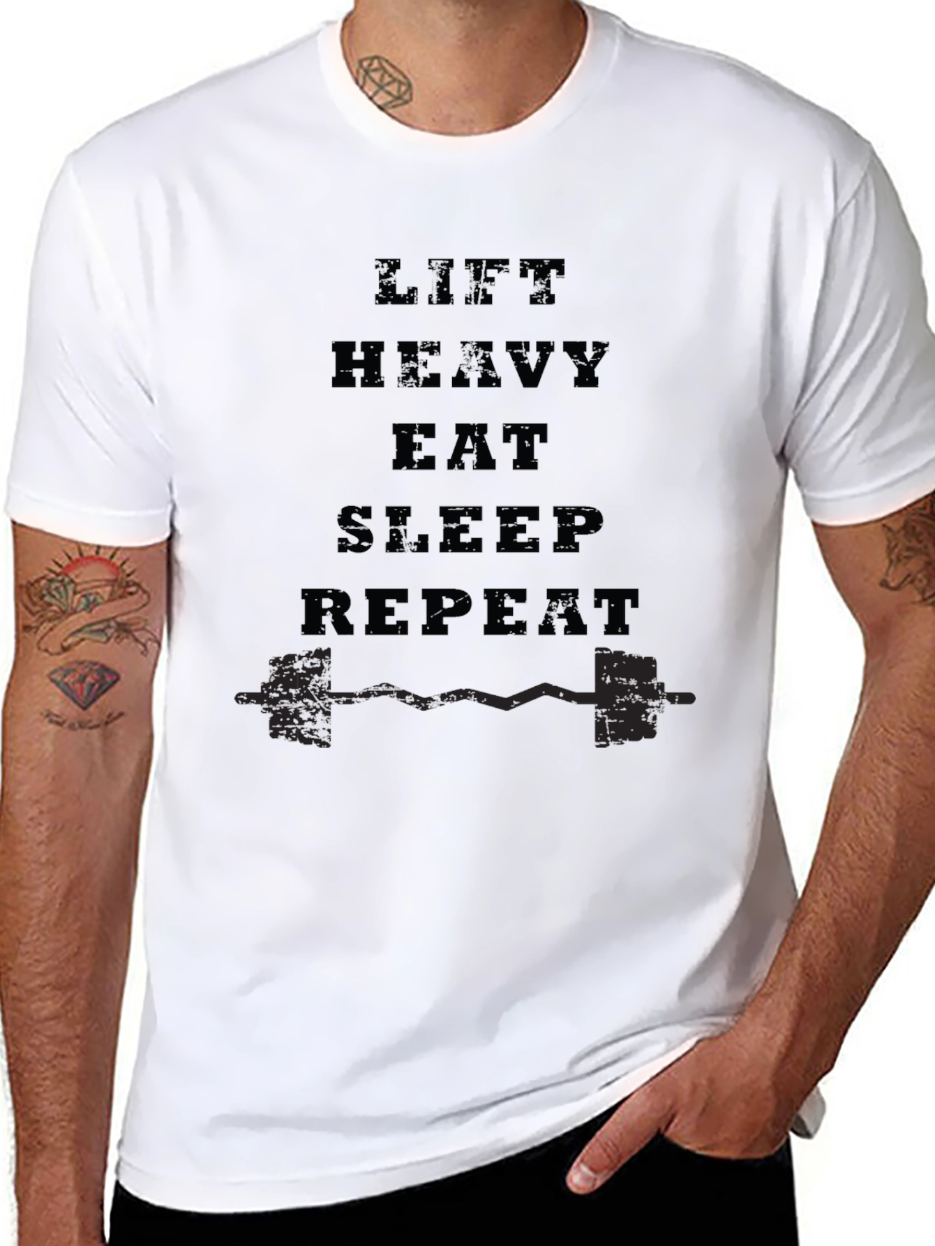 Lift Heavy Eat Sleep Repeat Graphic Tee