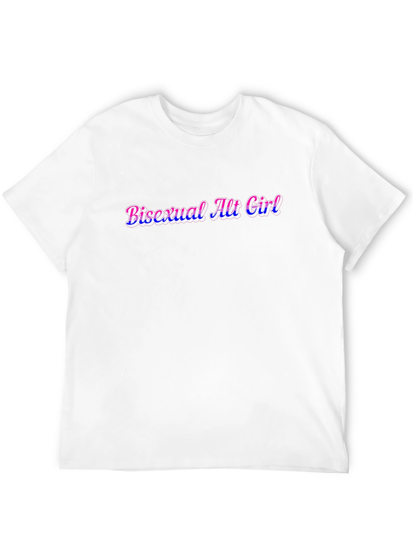Bisexual Alt Girl Graphic Tee - Black Cotton T-Shirt