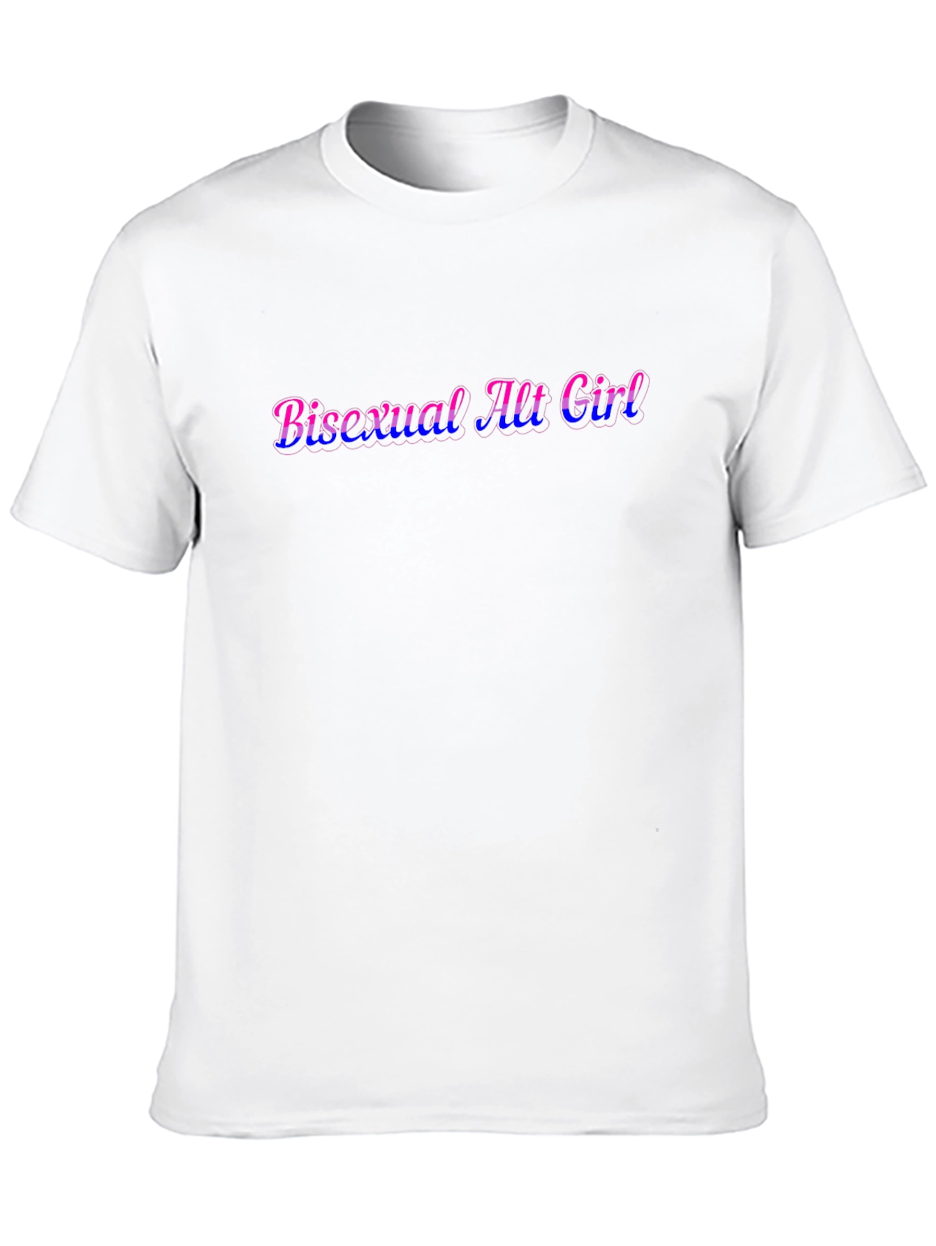 Bisexual Alt Girl Graphic Tee - Black Cotton T-Shirt