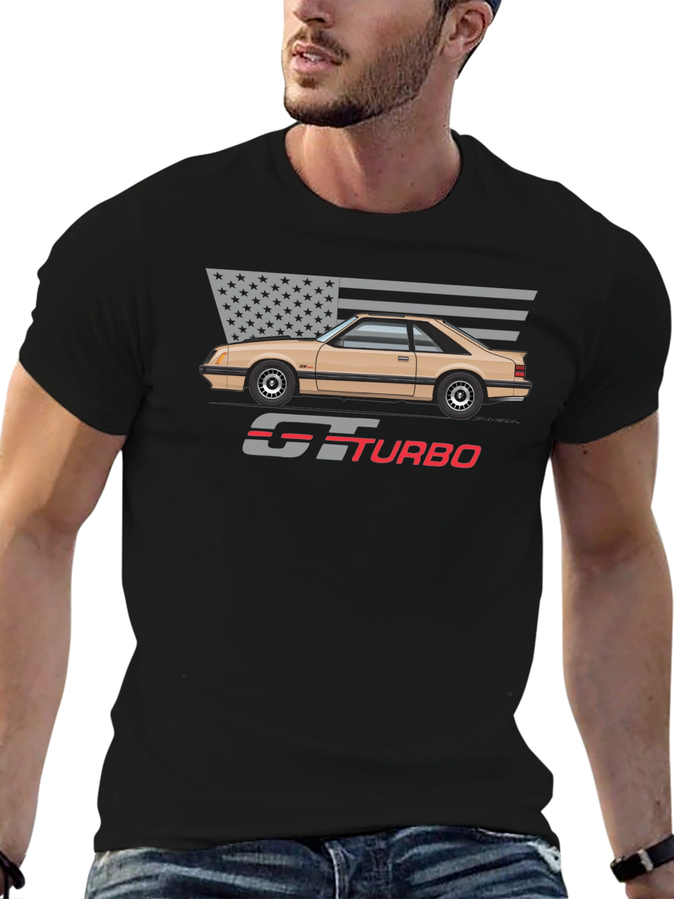 GT Turbo Car T-Shirt - Retro Style