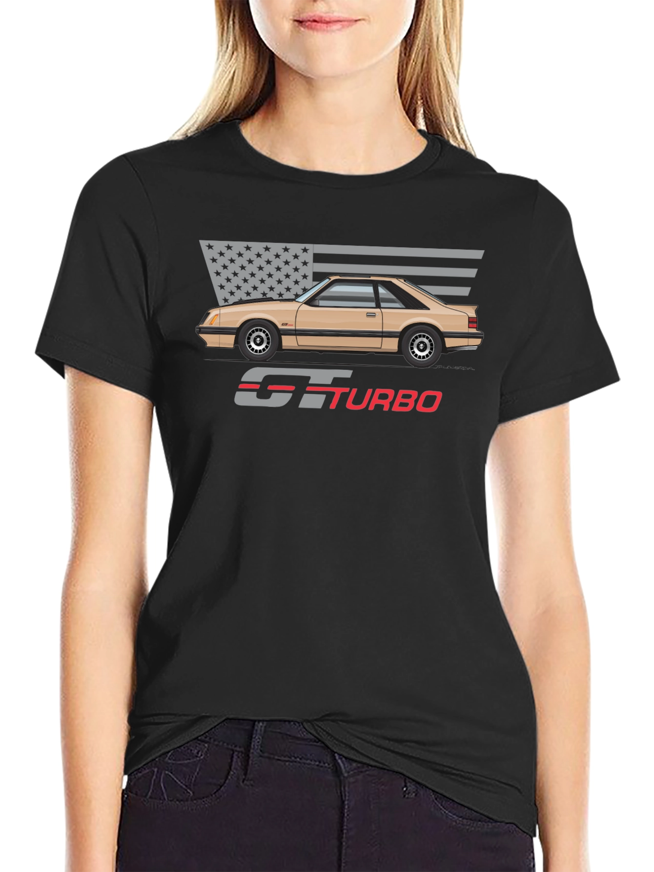 GT Turbo Car T-Shirt - Retro Style