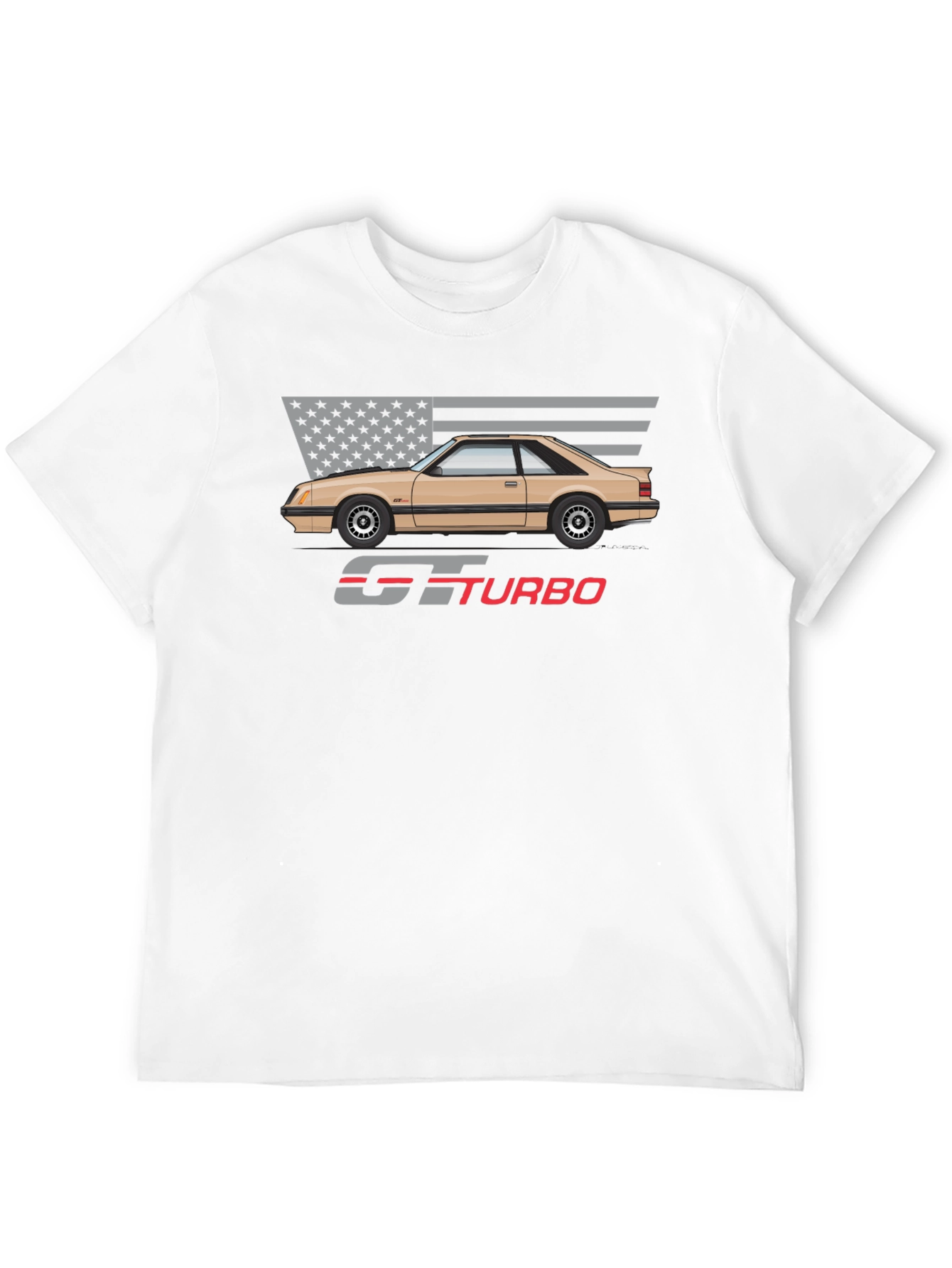 GT Turbo Car T-Shirt - Retro Style