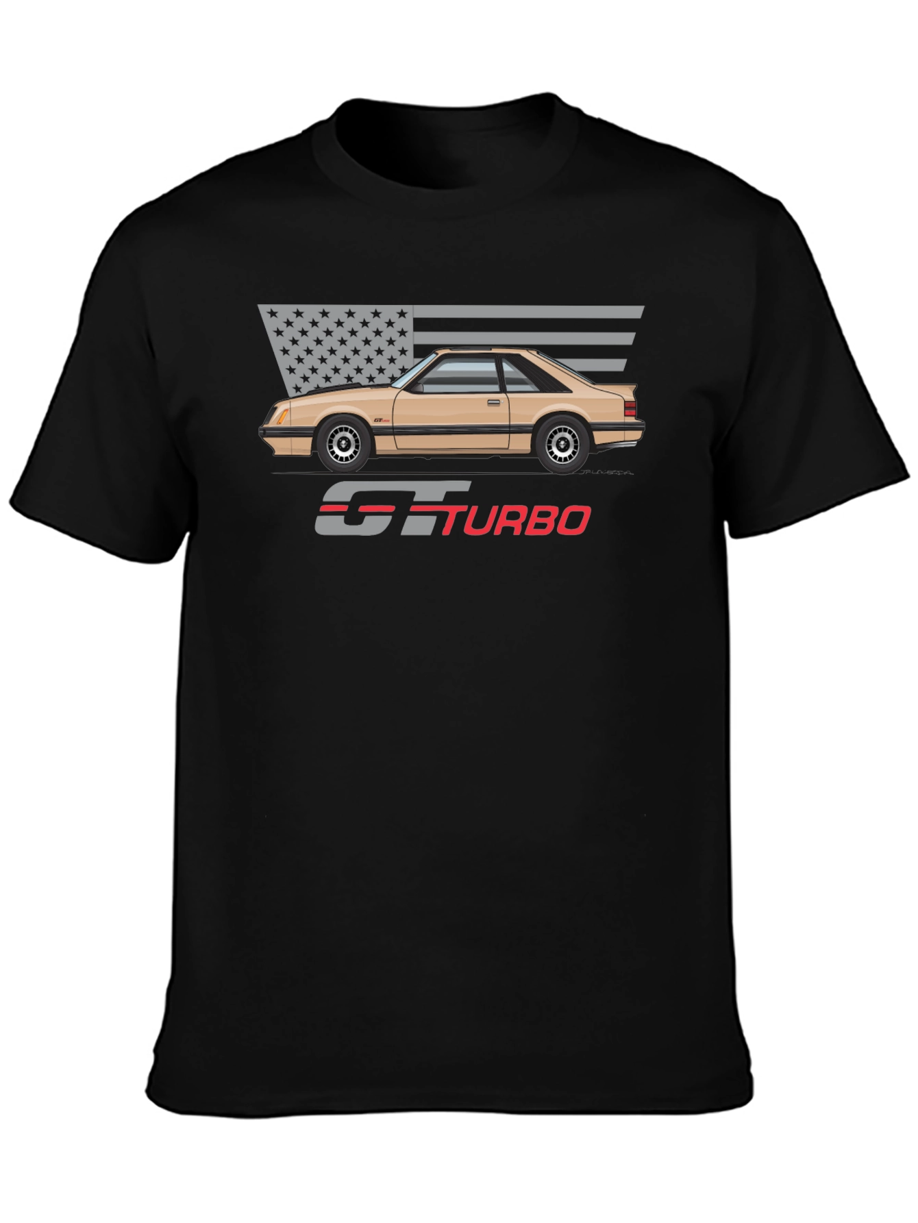 GT Turbo Car T-Shirt - Retro Style