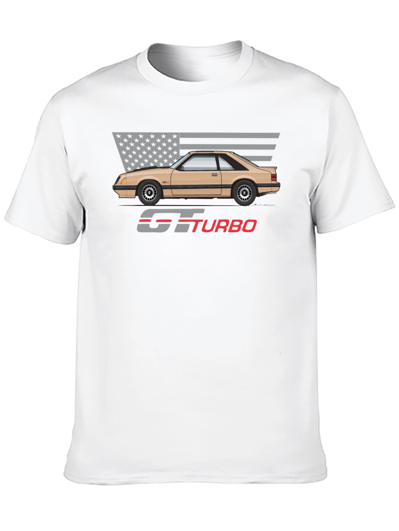 GT Turbo Car T-Shirt - Retro Style