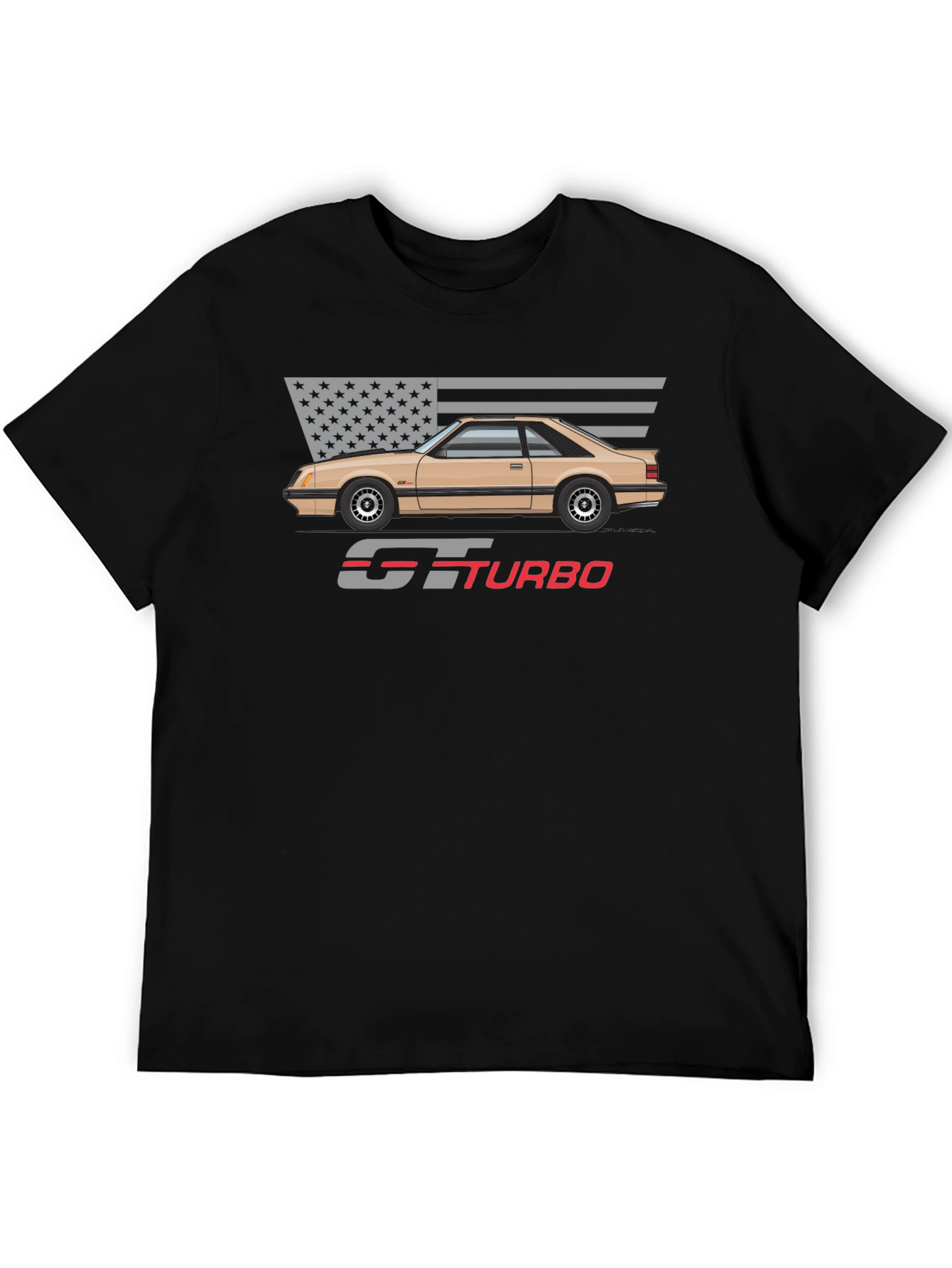 GT Turbo Car T-Shirt - Retro Style