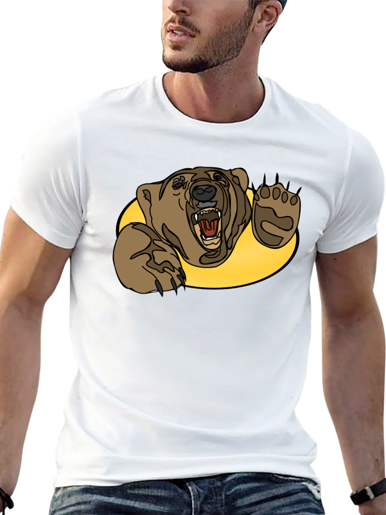 Grizzly Bear Graphic Tee - Black